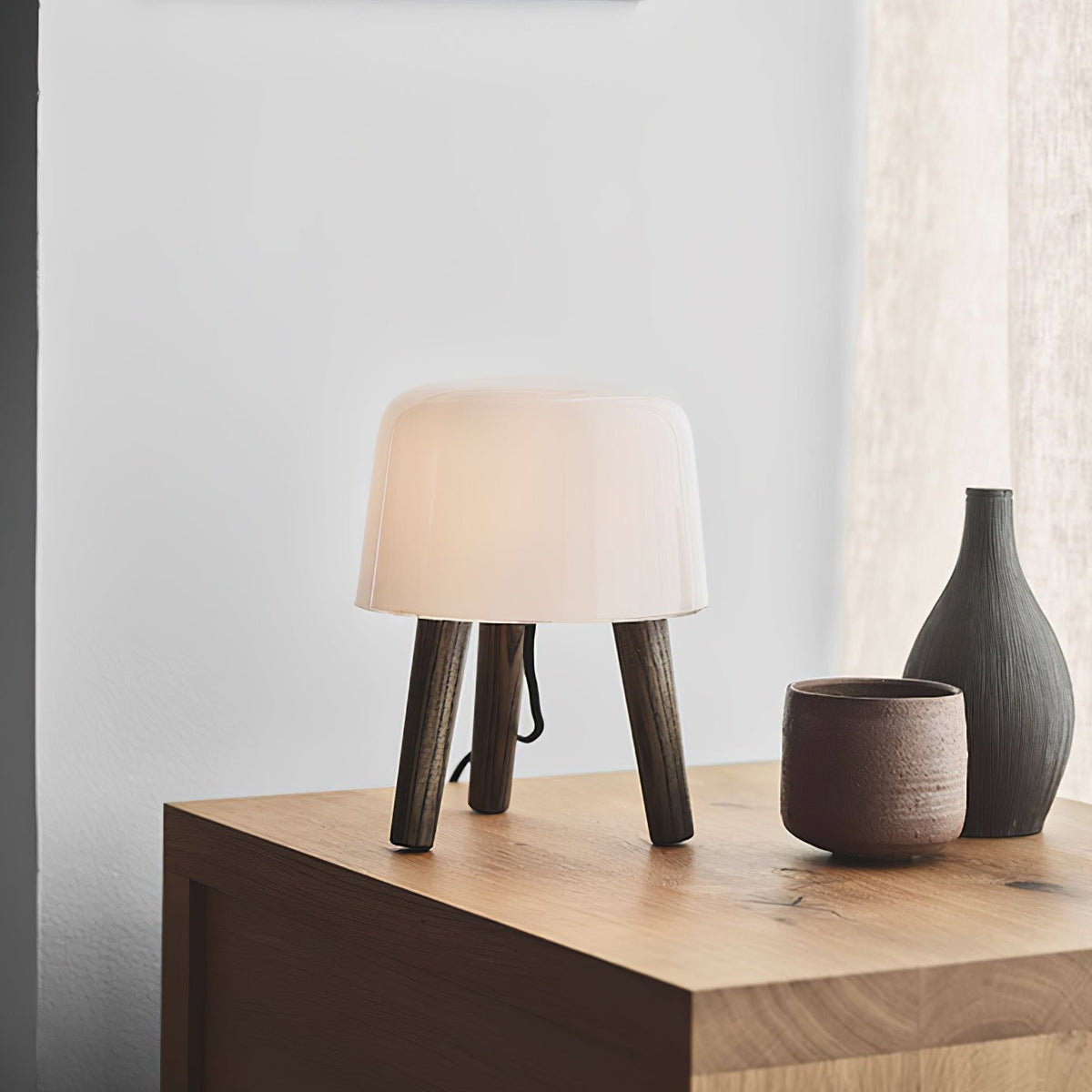 GlowPod lámpara de mesa de madera