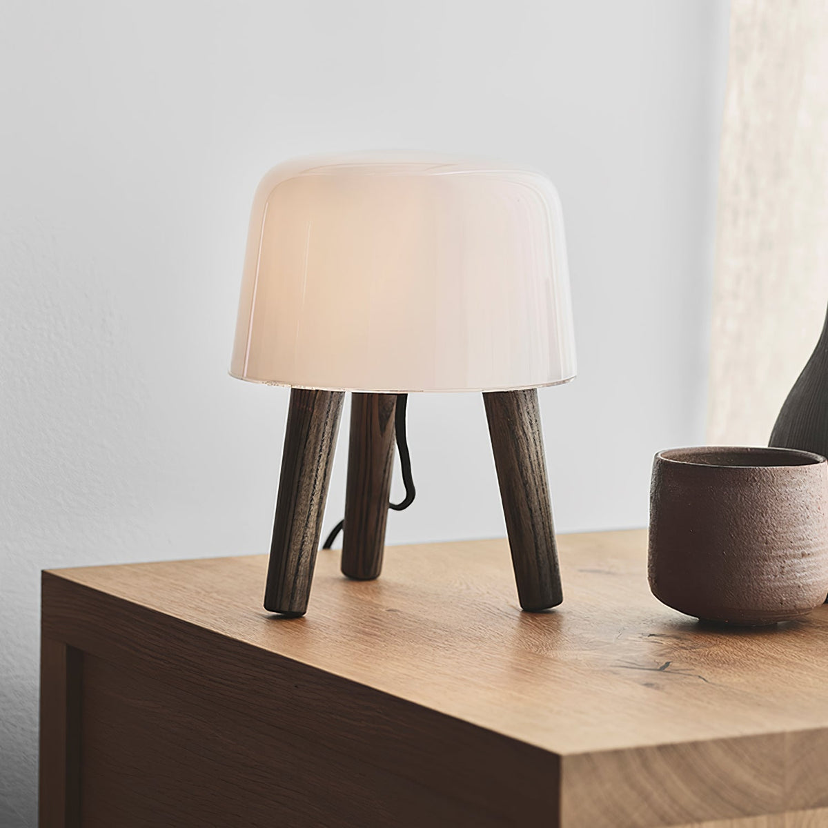 GlowPod lámpara de mesa de madera