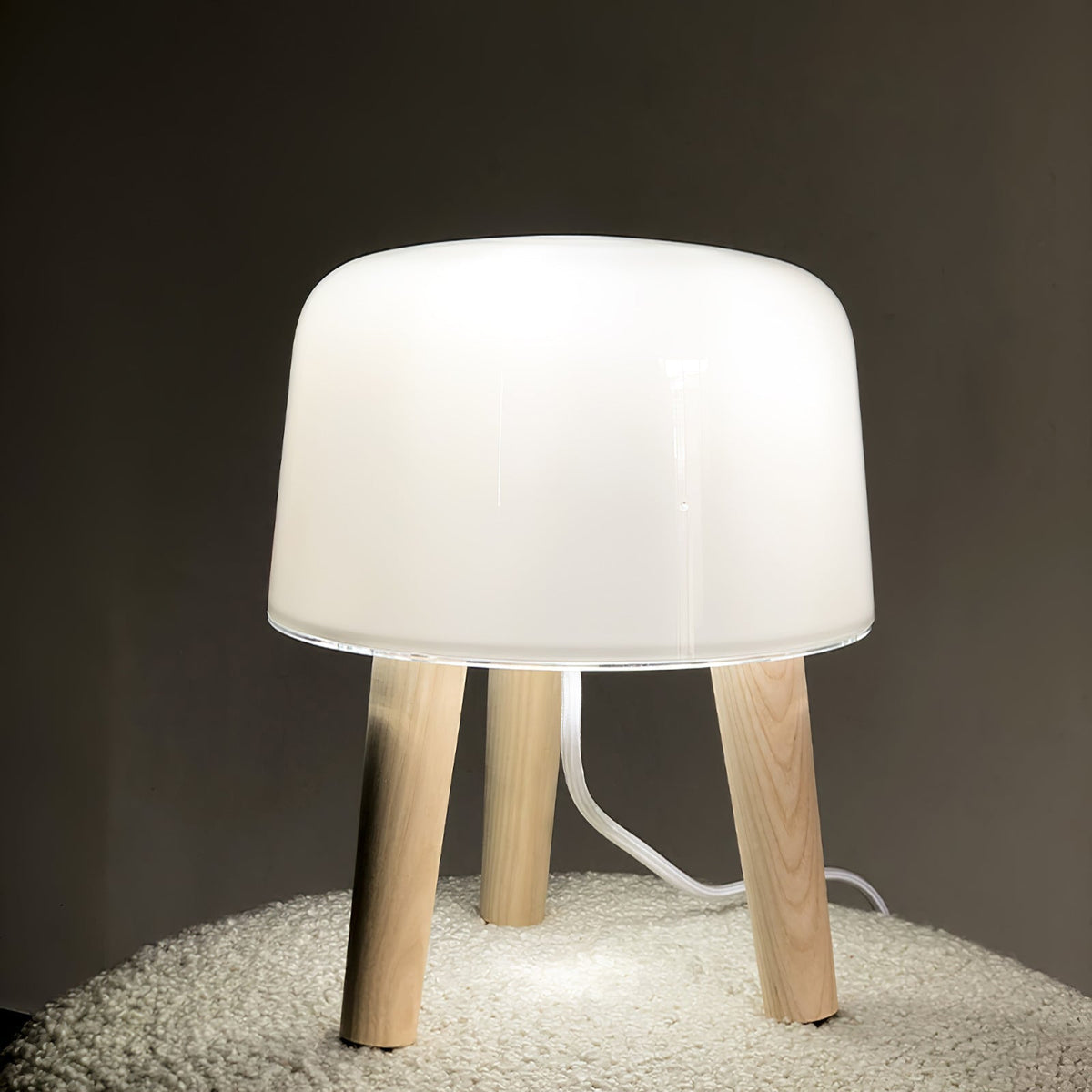 GlowPod lámpara de mesa de madera