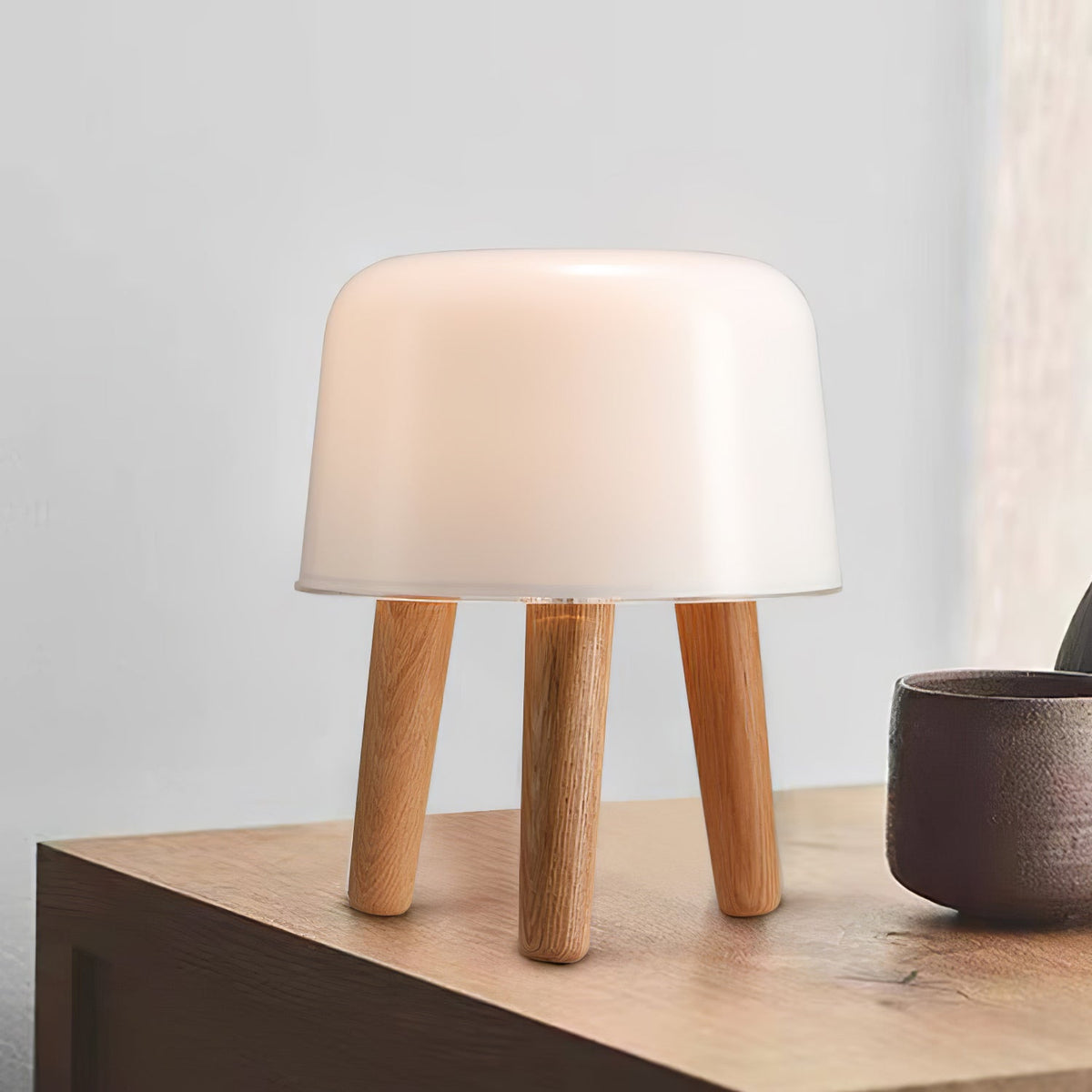 GlowPod lámpara de mesa de madera