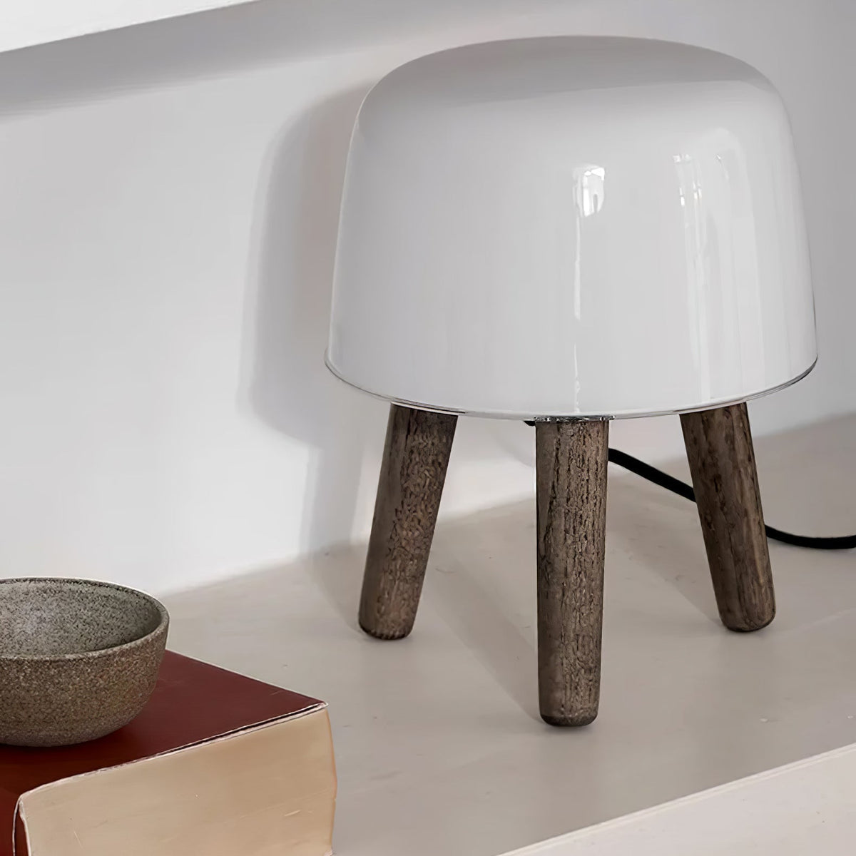 GlowPod lámpara de mesa de madera