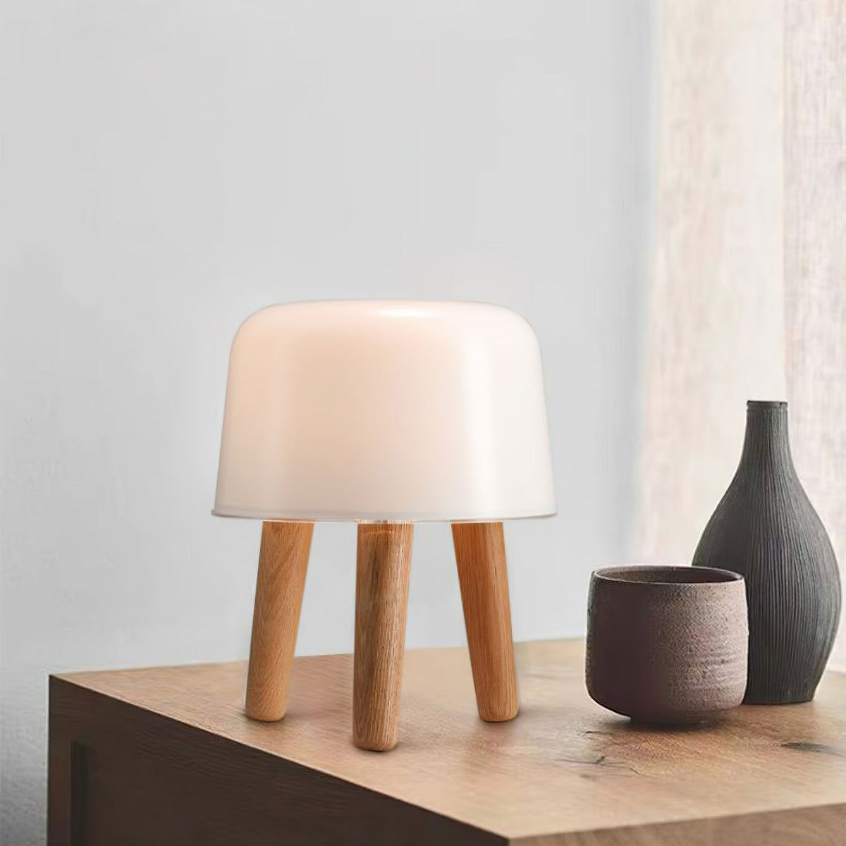 GlowPod lámpara de mesa de madera