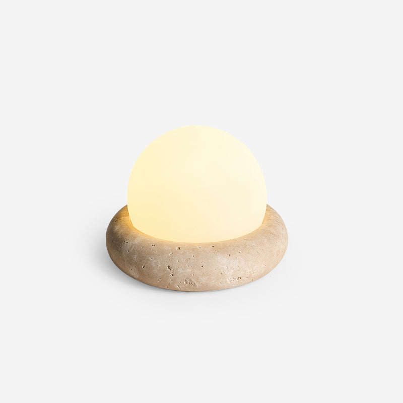 Caliror lámpara de mesa con esfera de travertino