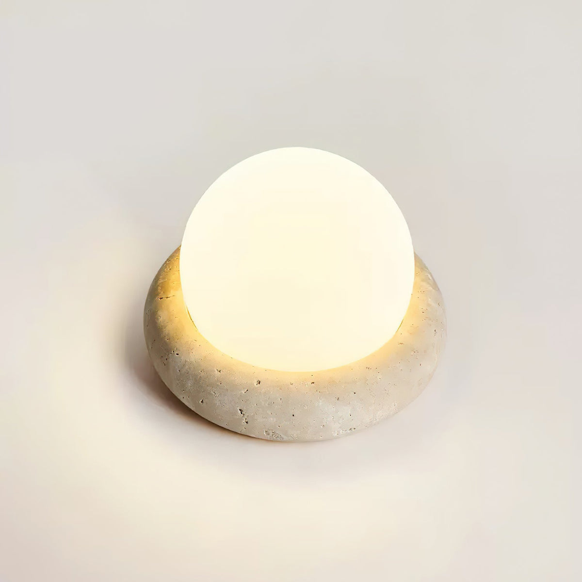 Caliror lámpara de mesa con esfera de travertino