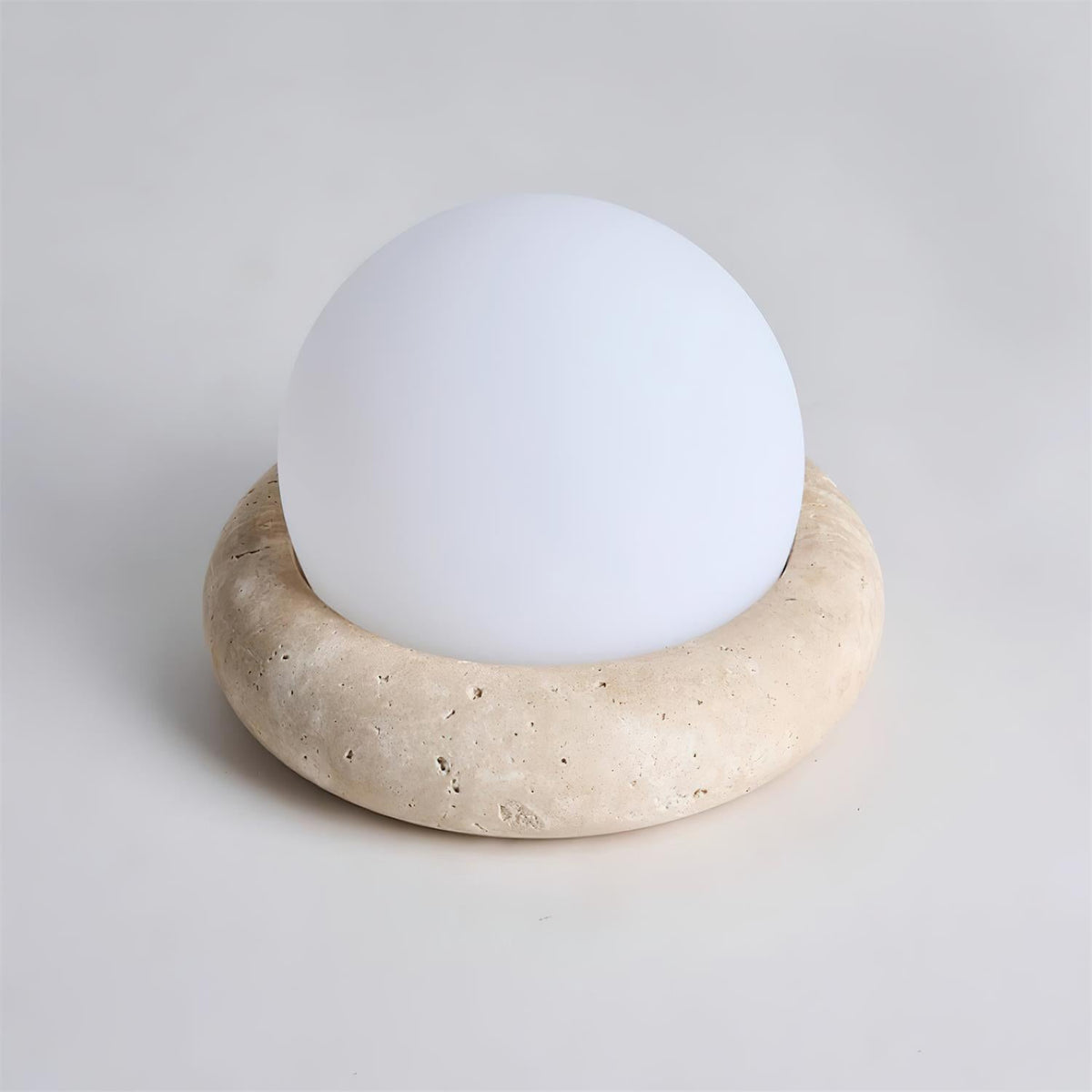 Caliror lámpara de mesa con esfera de travertino