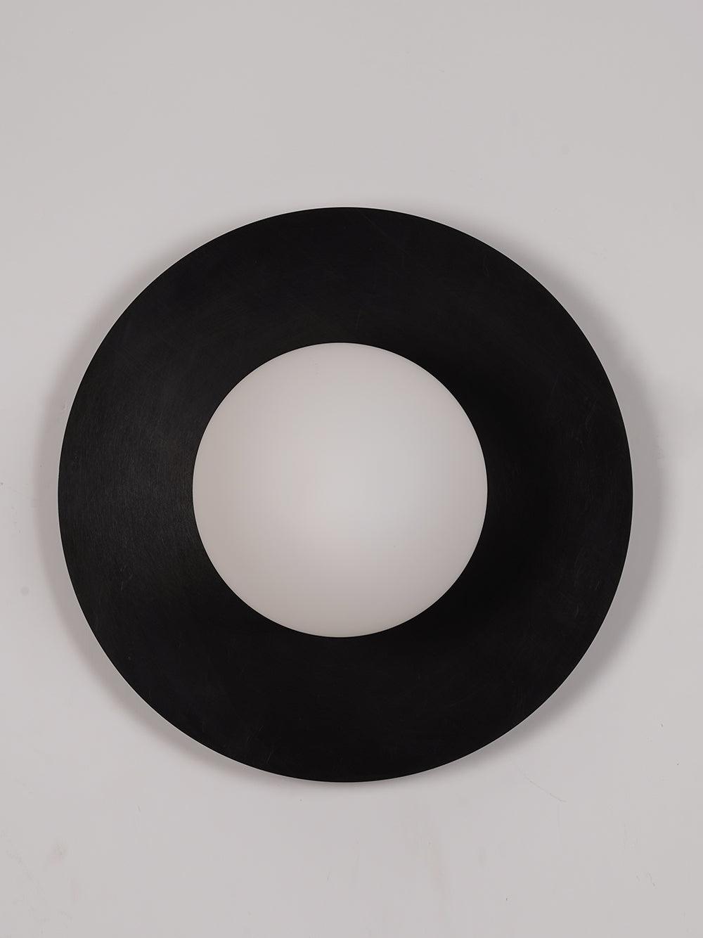 Elem aplique de pared moderno minimalista redondo de arte en latón y vidrio