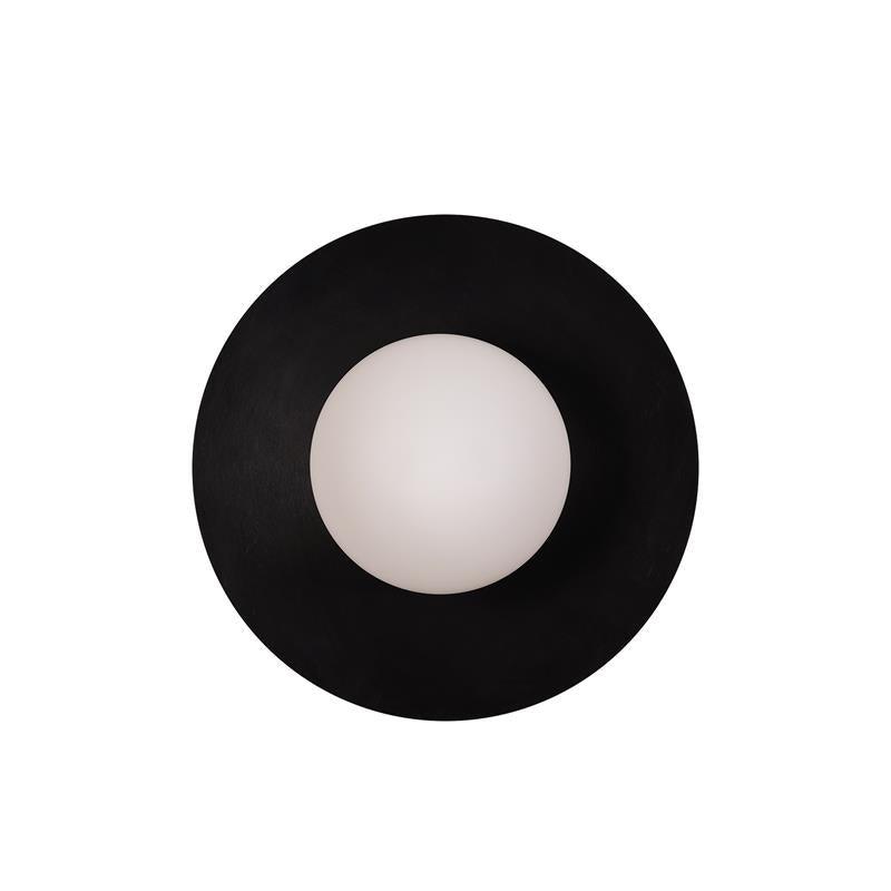 Elem aplique de pared moderno minimalista redondo de arte en latón y vidrio