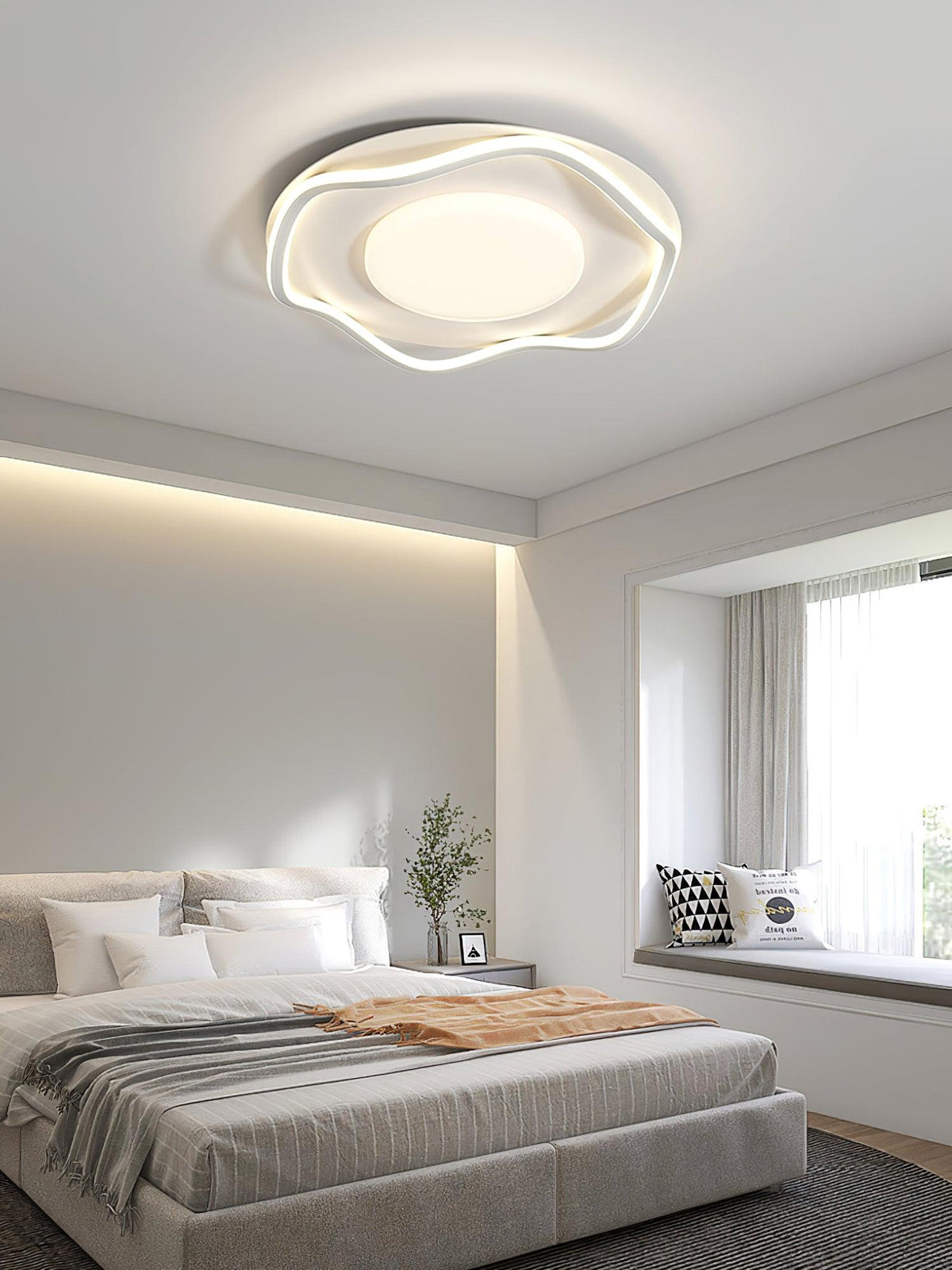 Elvenos lámpara de techo minimalista nube Shape