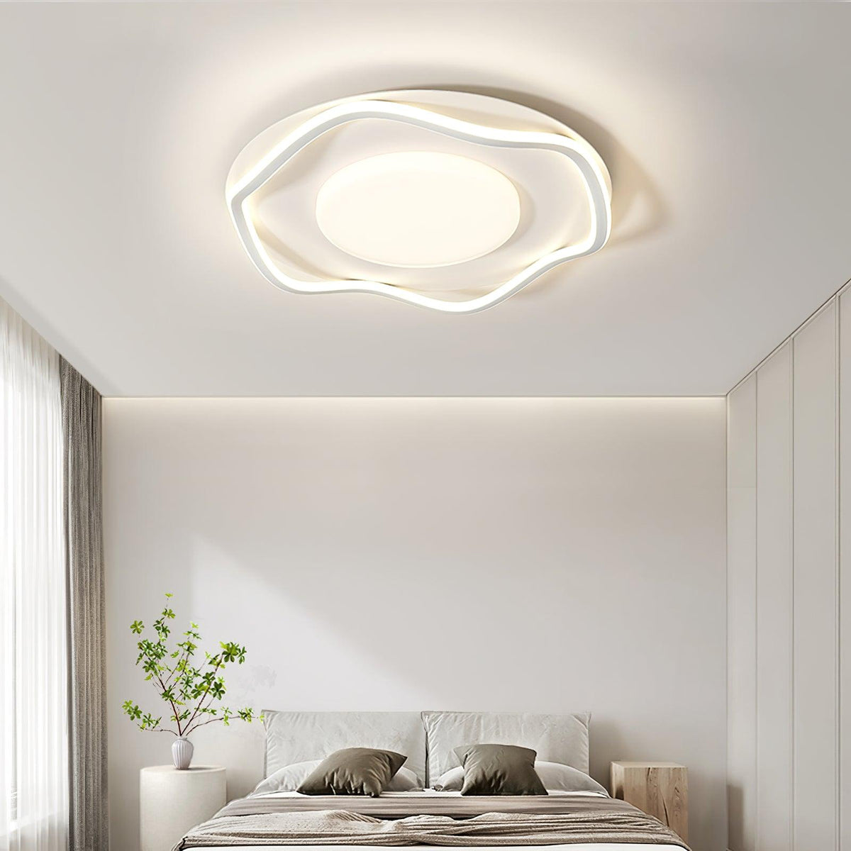 Elvenos lámpara de techo minimalista nube Shape