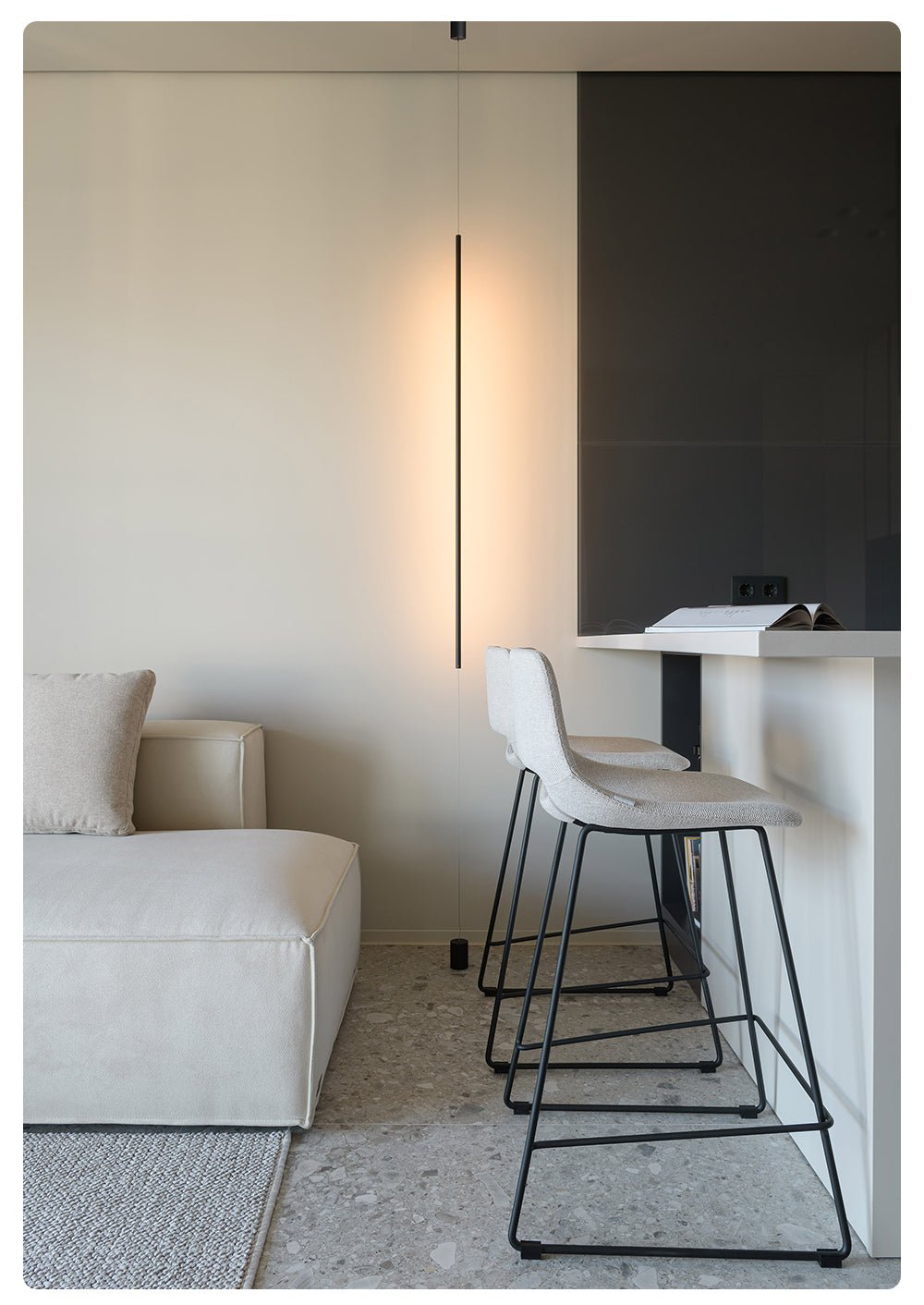 Caelorian lámpara colgante lineal minimalista LED