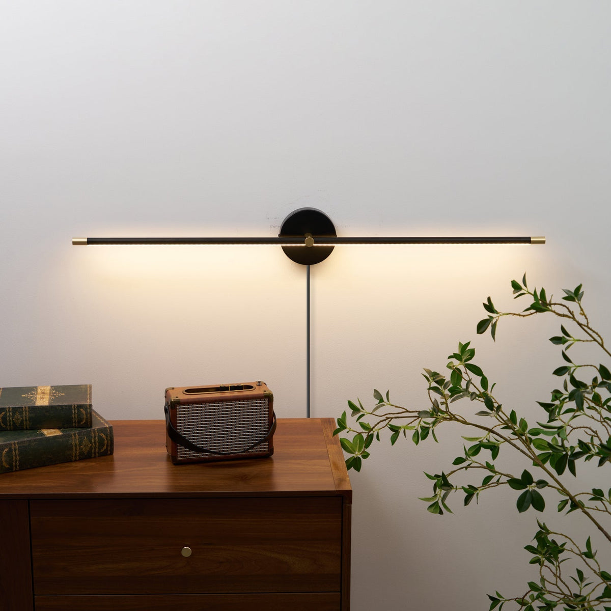 Aplique de pared lineal moderno minimalista LED enchufable