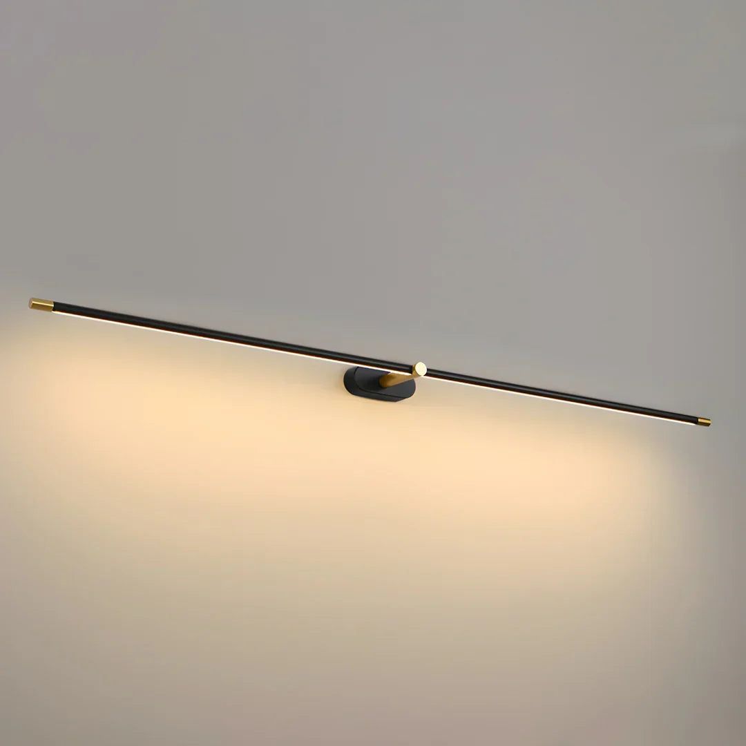 Arisha Lámpara de Pared Lineal Minimalista en Dorado y Negro