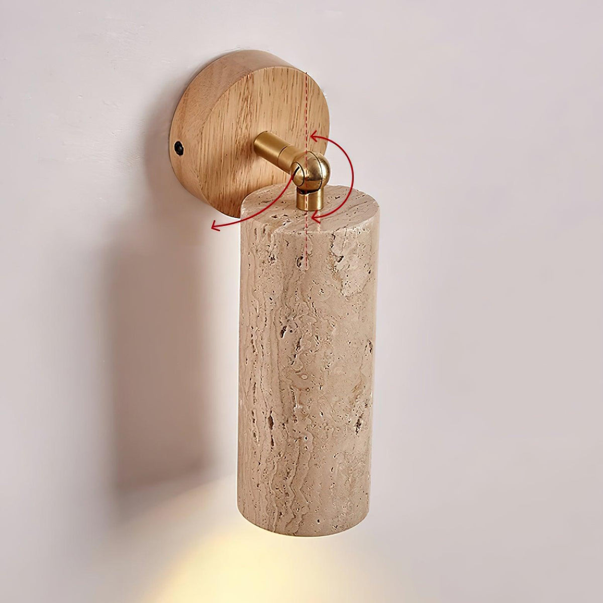 Delo aplique de pared ajustable de travertino