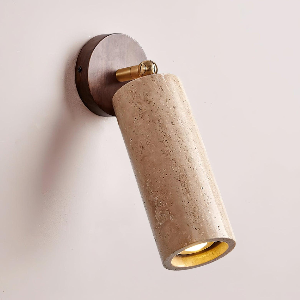Delo aplique de pared ajustable de travertino