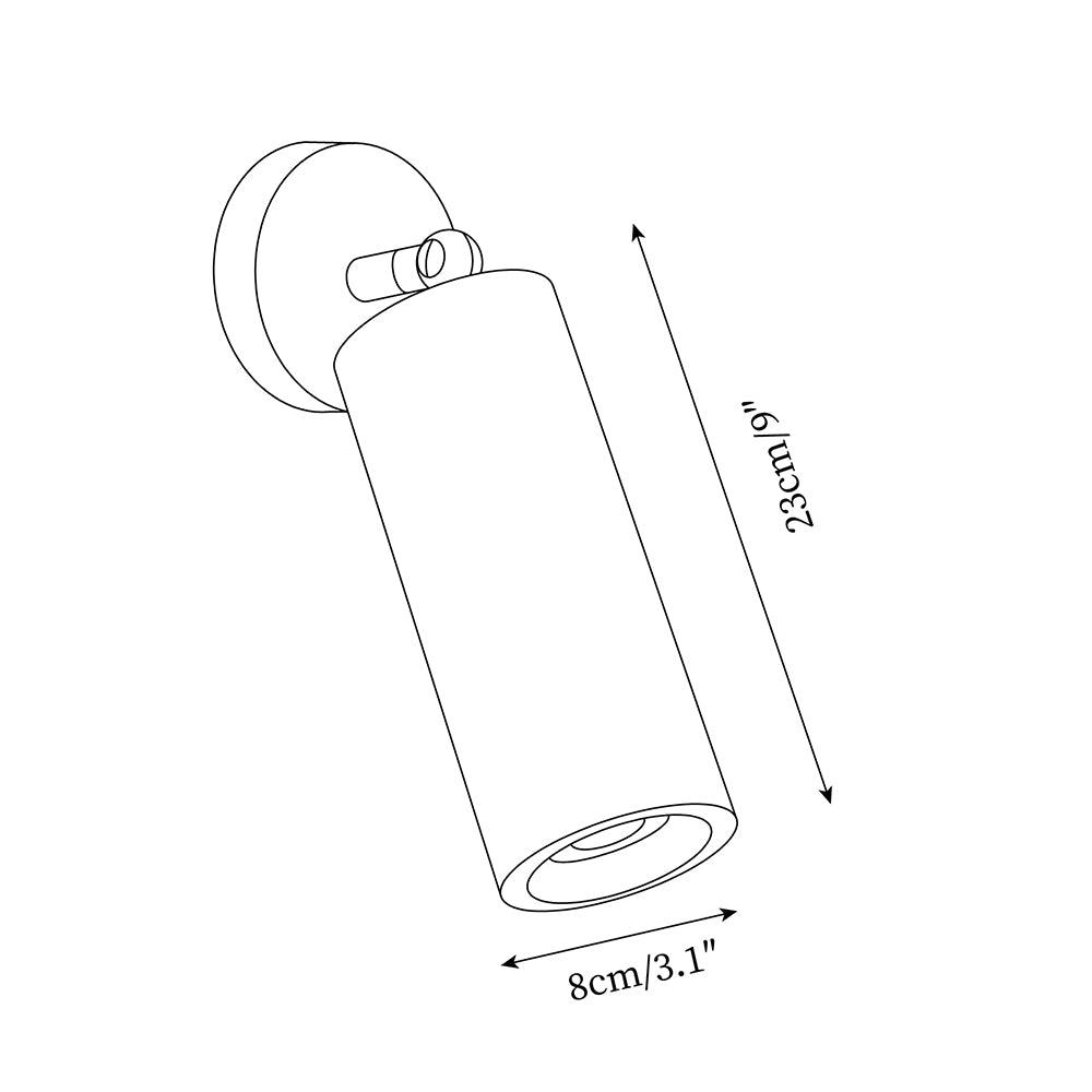 Delo aplique de pared ajustable de travertino