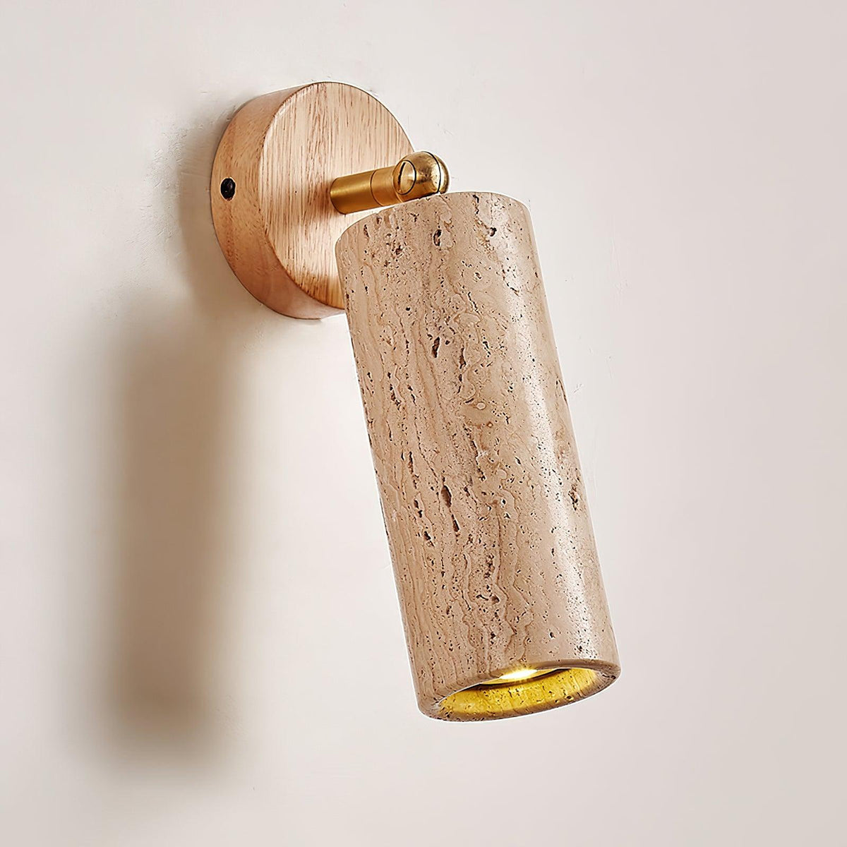 Delo aplique de pared ajustable de travertino
