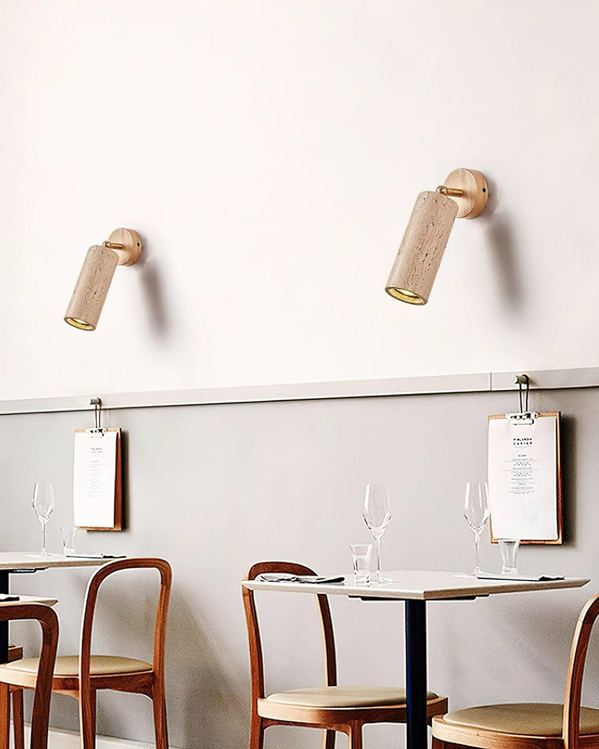 Delo aplique de pared ajustable de travertino