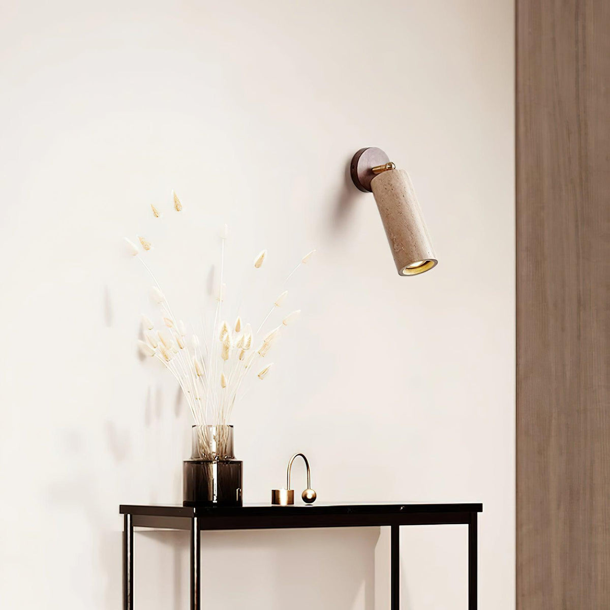 Delo aplique de pared ajustable de travertino