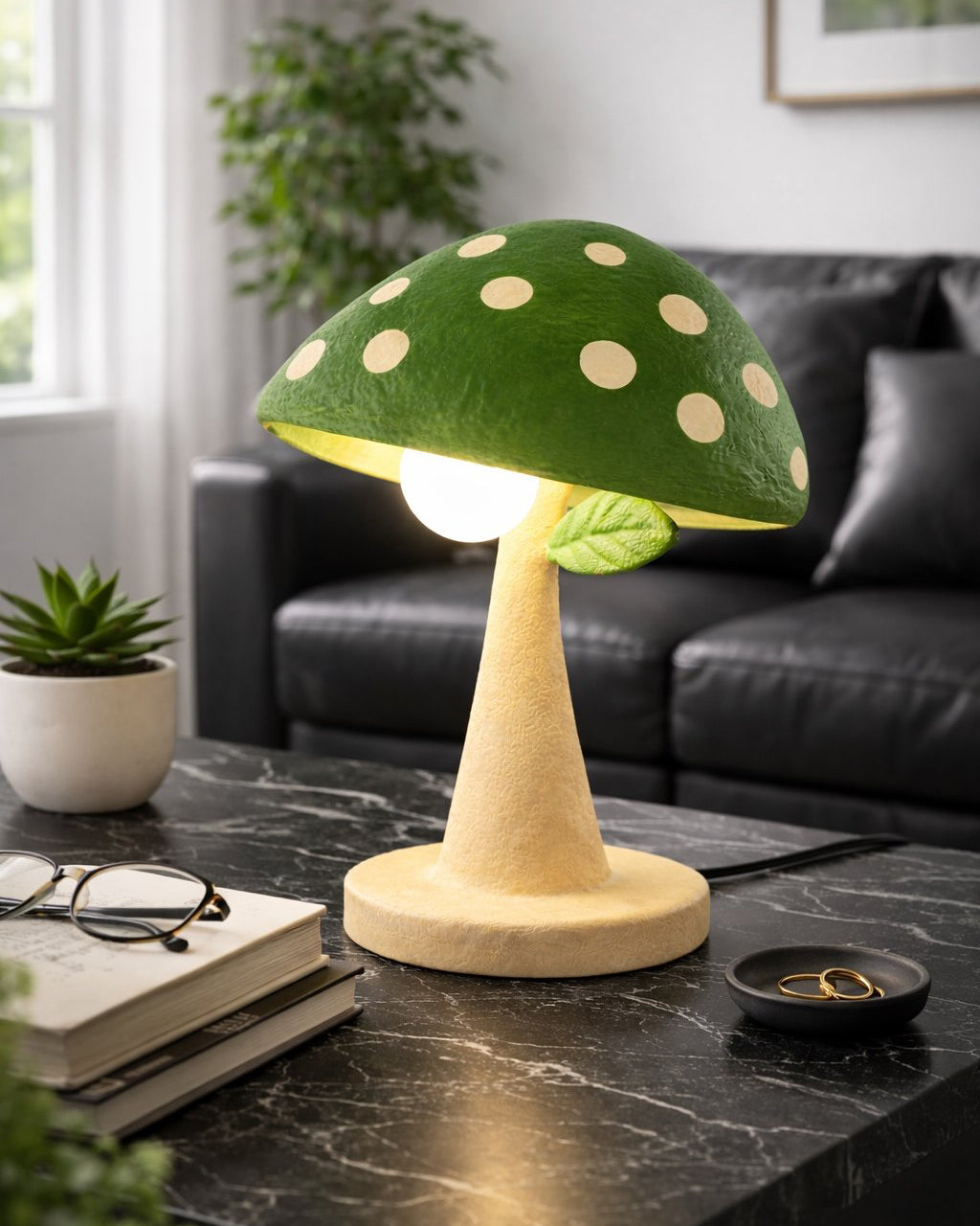 Mycelium lámpara de mesa