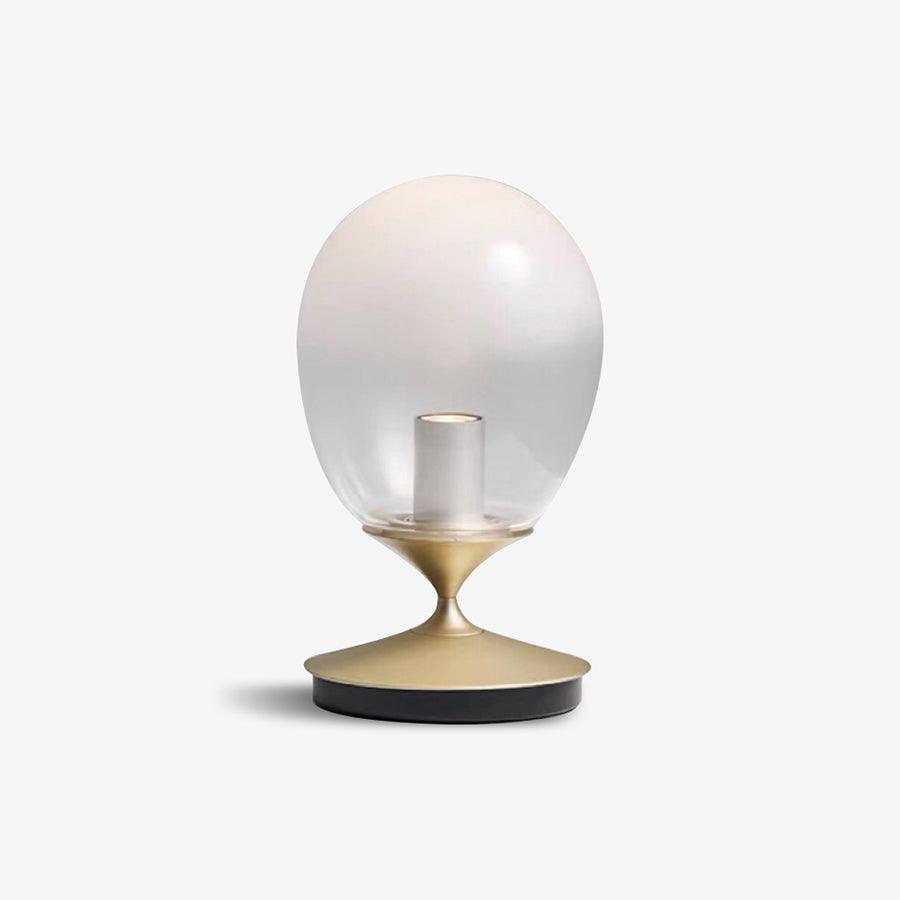 Unex lámpara de mesa artística dorada de vidrio