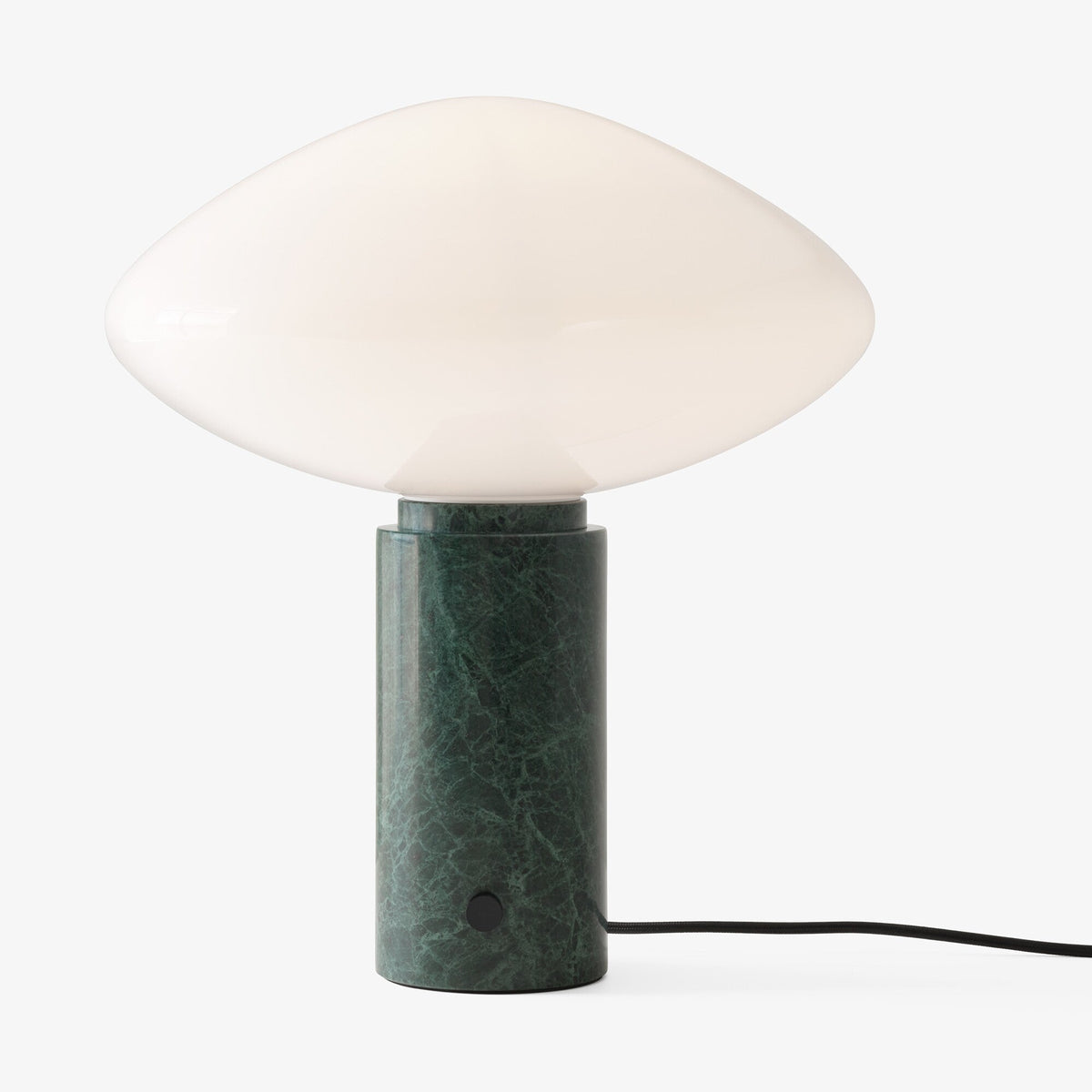 Lioralira lámpara de mesa con pantalla de vidrio y base de mármol verde