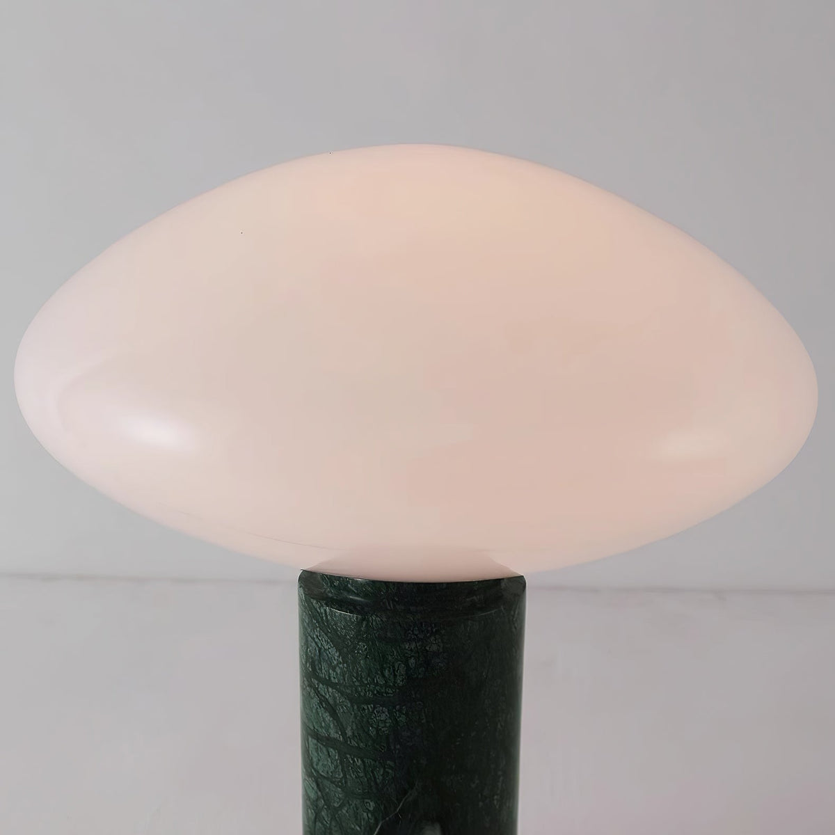 Lioralira lámpara de mesa con pantalla de vidrio y base de mármol verde