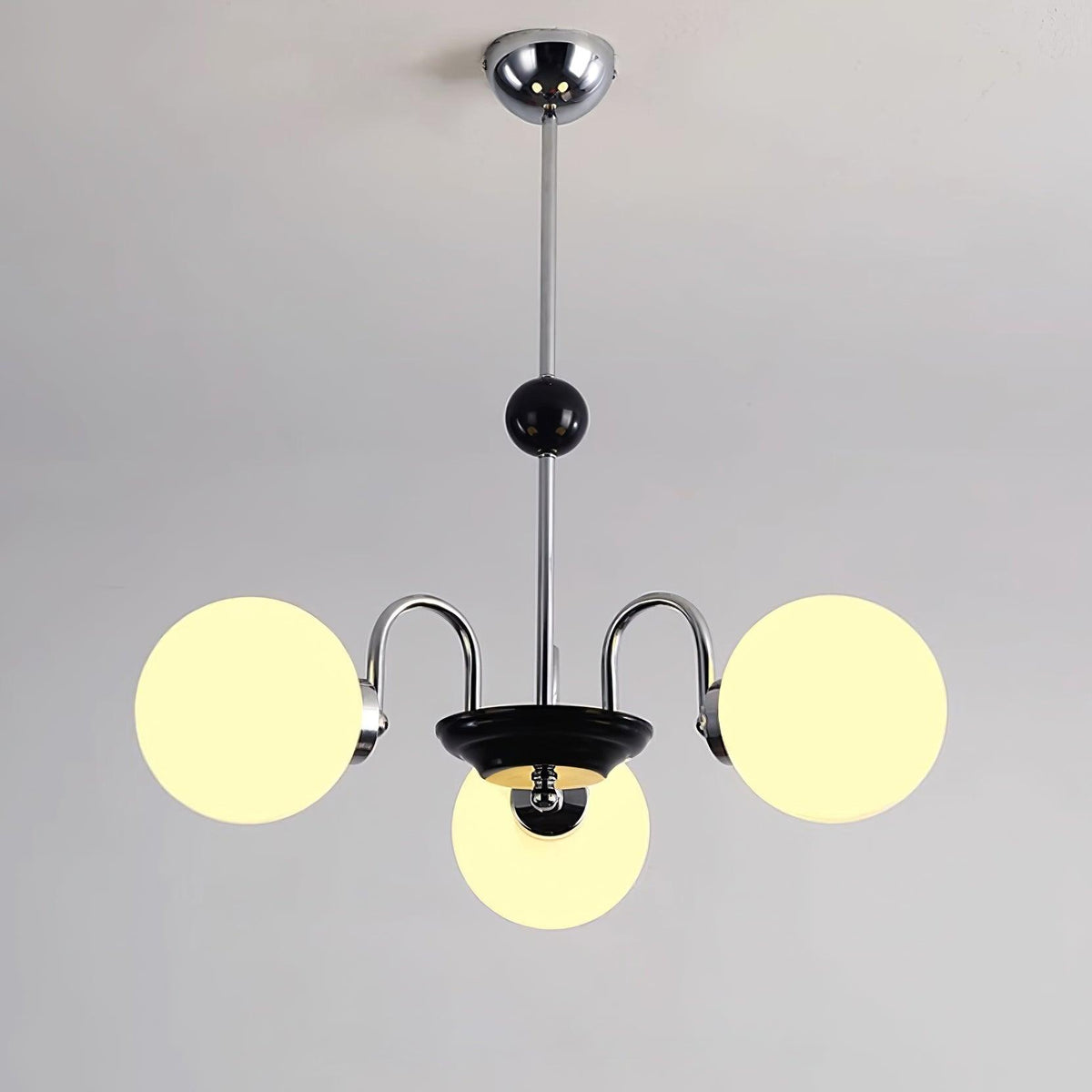 Lámpara de araña con brazos curvos y globos modernos estilo para comedor esfera
