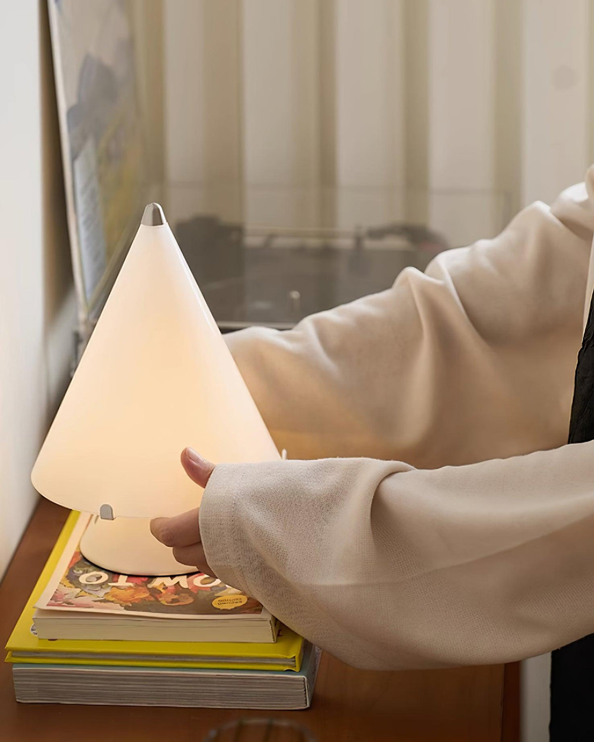 Lrtvin lámpara de mesa minimalista de vidrio
