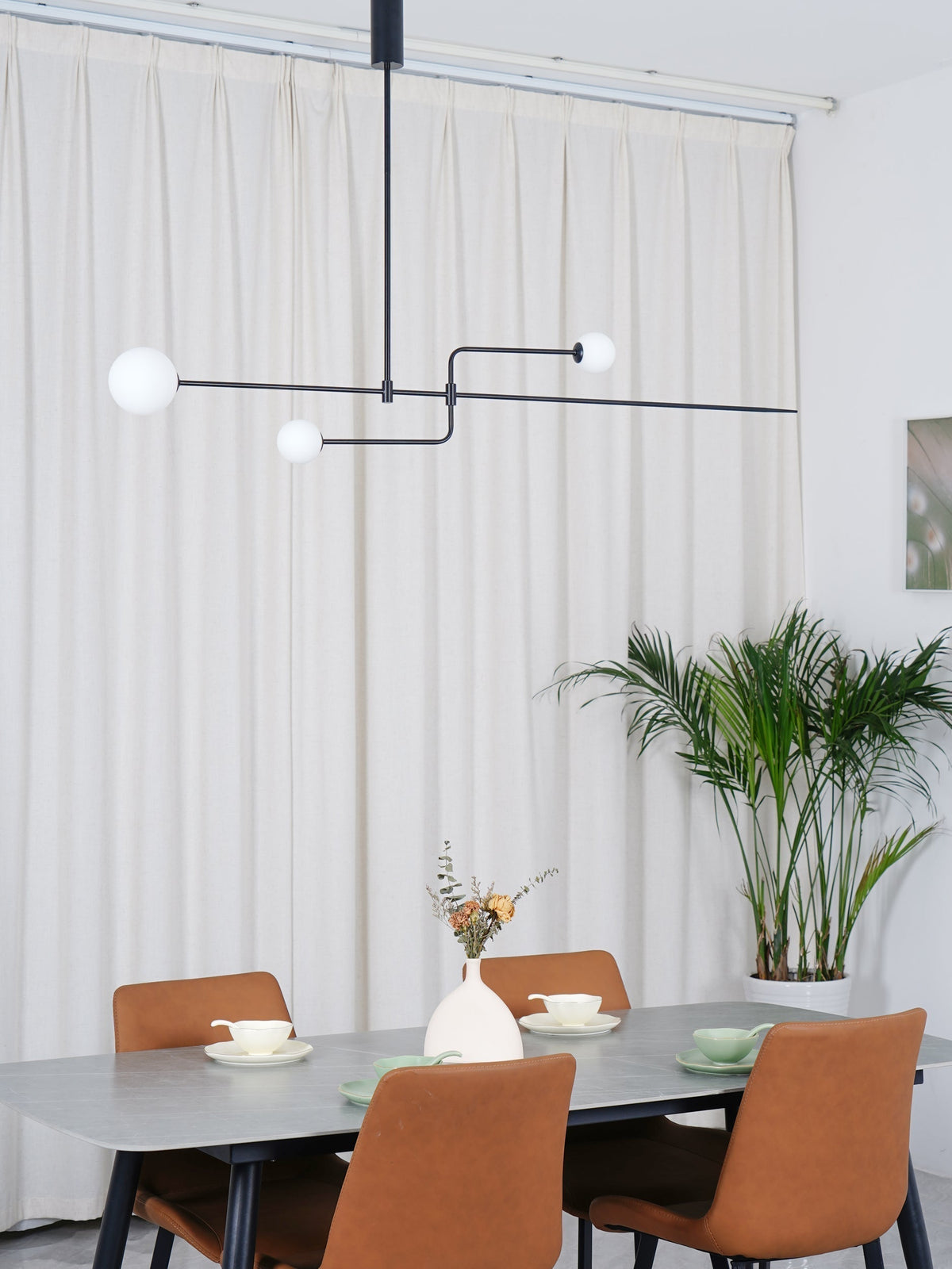 Lustra Chandelier Mobile Black Minimalist