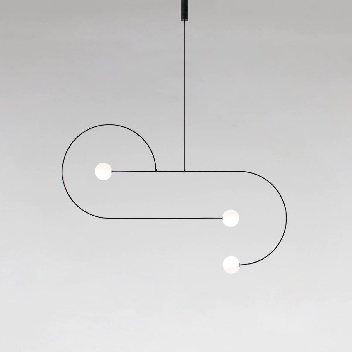 Lustra Chandelier Mobile Black Minimalist