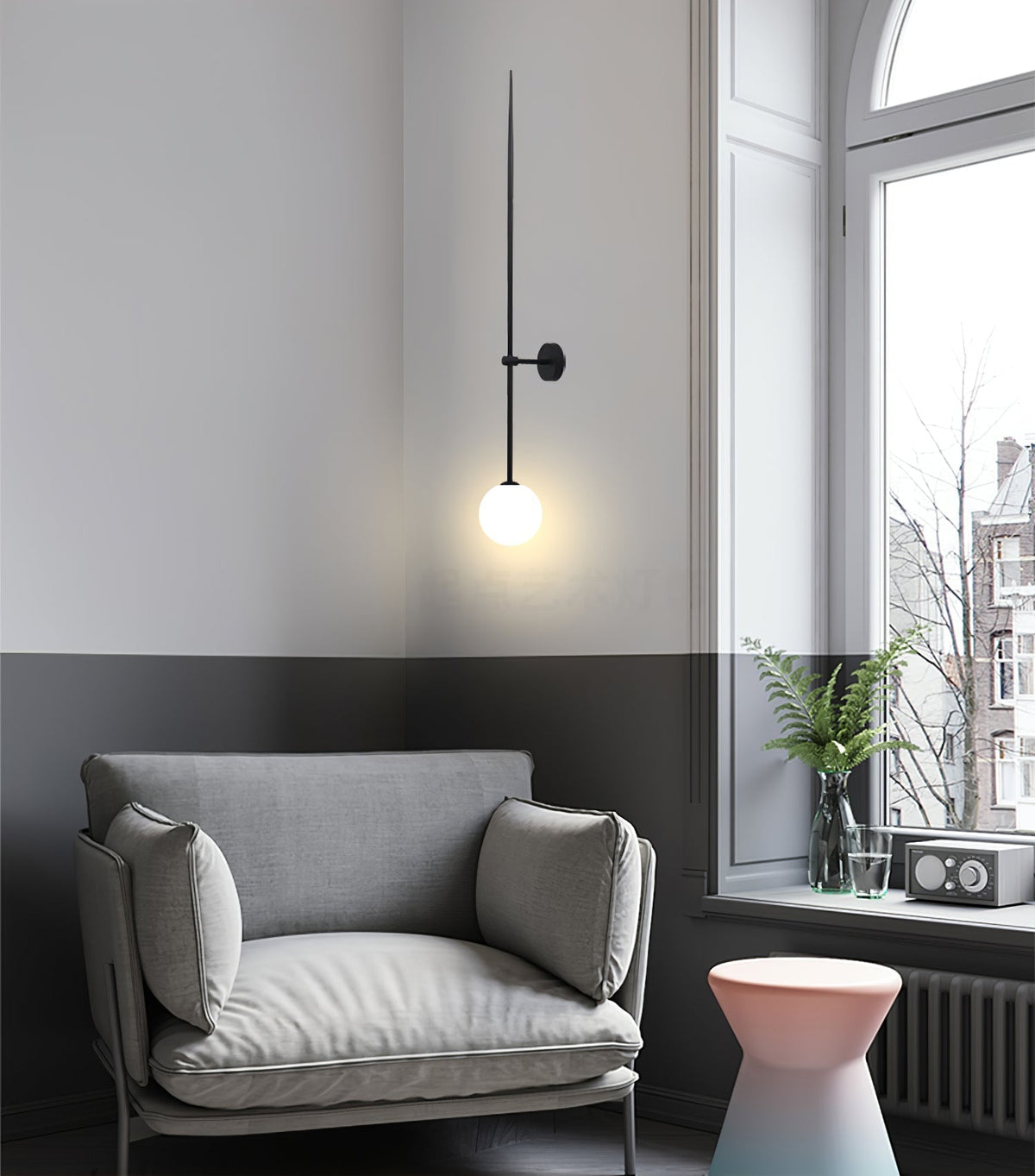 Gizmo Aplique de pared Vidrio Moderno Minimalista