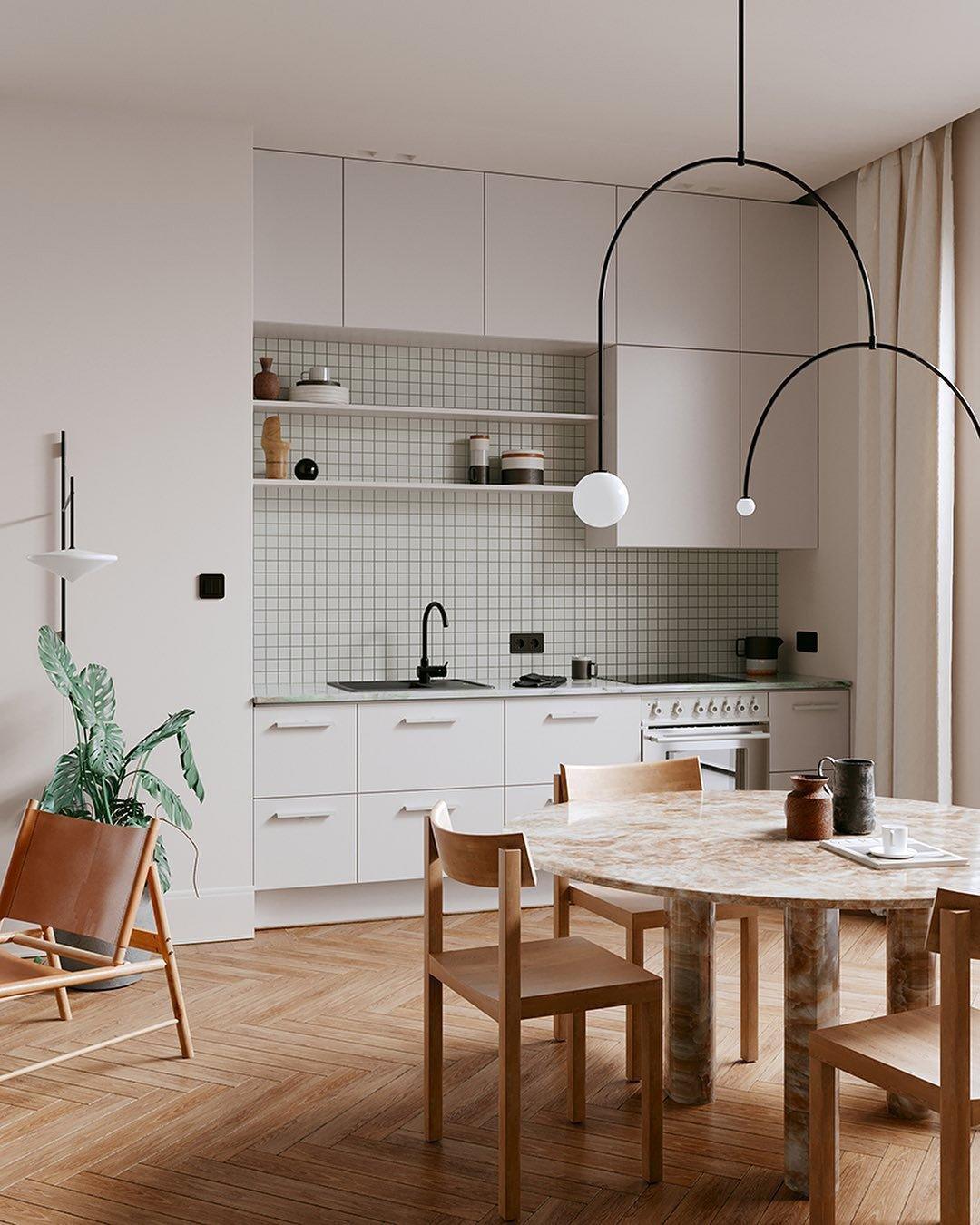Lustra Chandelier Mobile Black Minimalist
