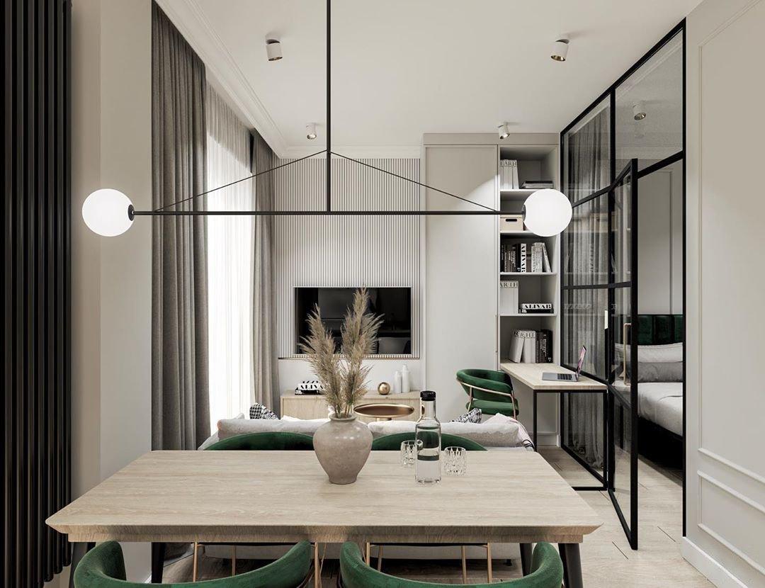 Lustra Chandelier Mobile Black Minimalist