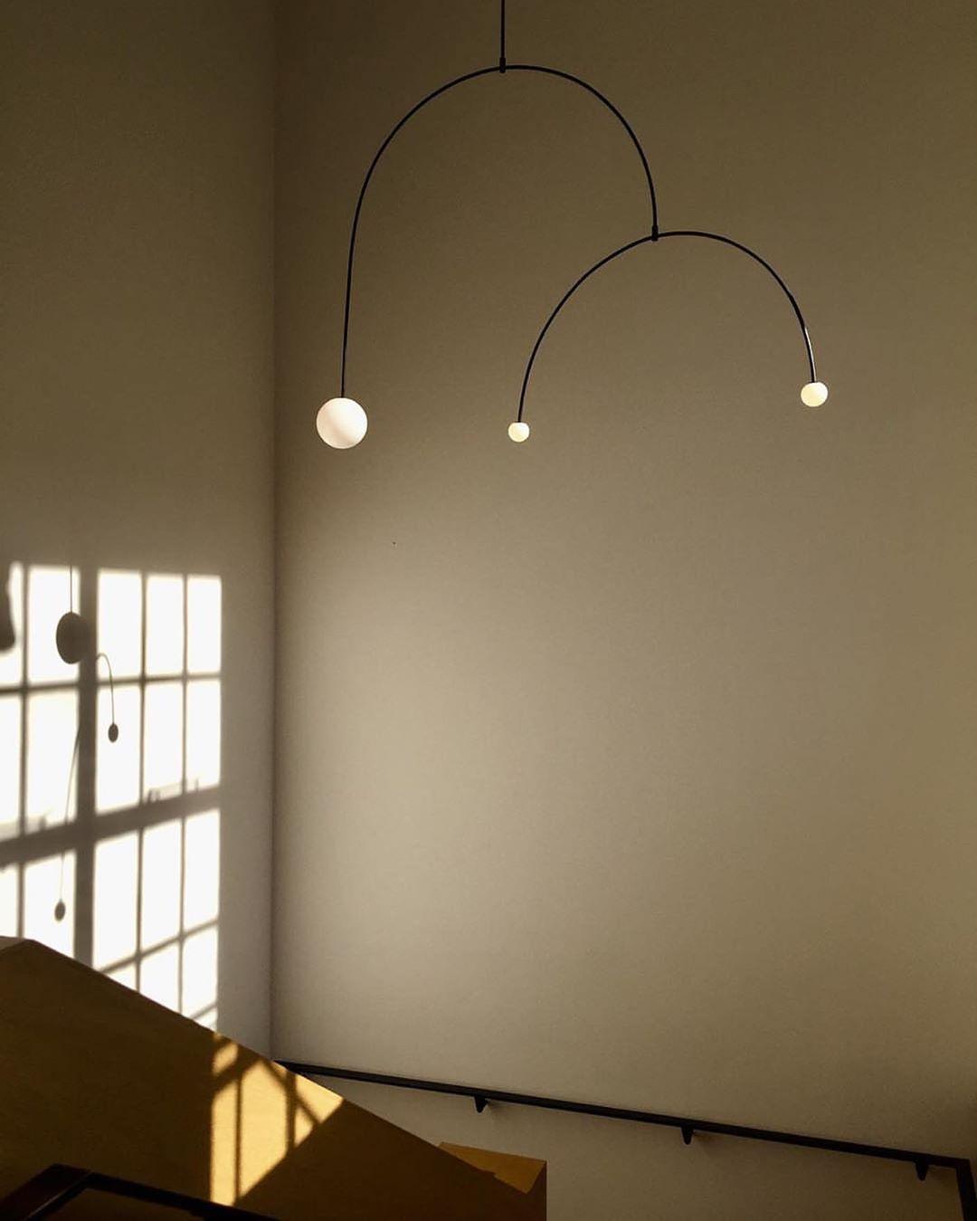 Lustra Chandelier Mobile Black Minimalist