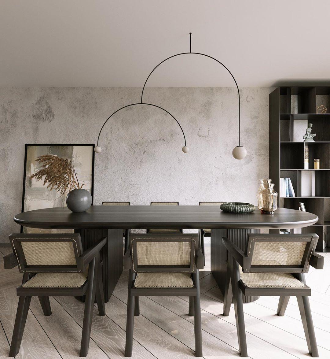Lustra Chandelier Mobile Black Minimalist