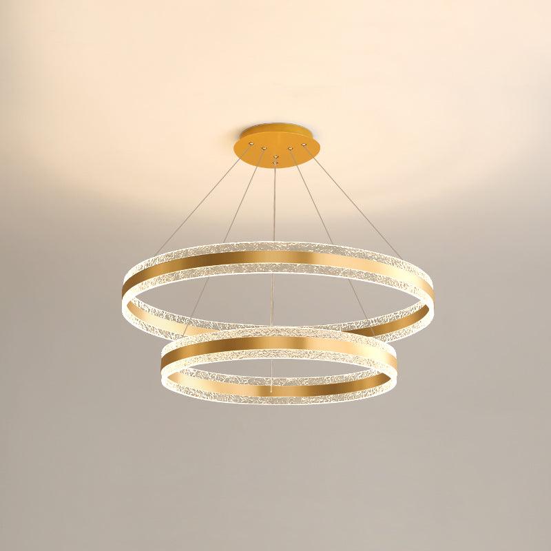 Aroxen lámpara colgante moderna LED círculo anillos