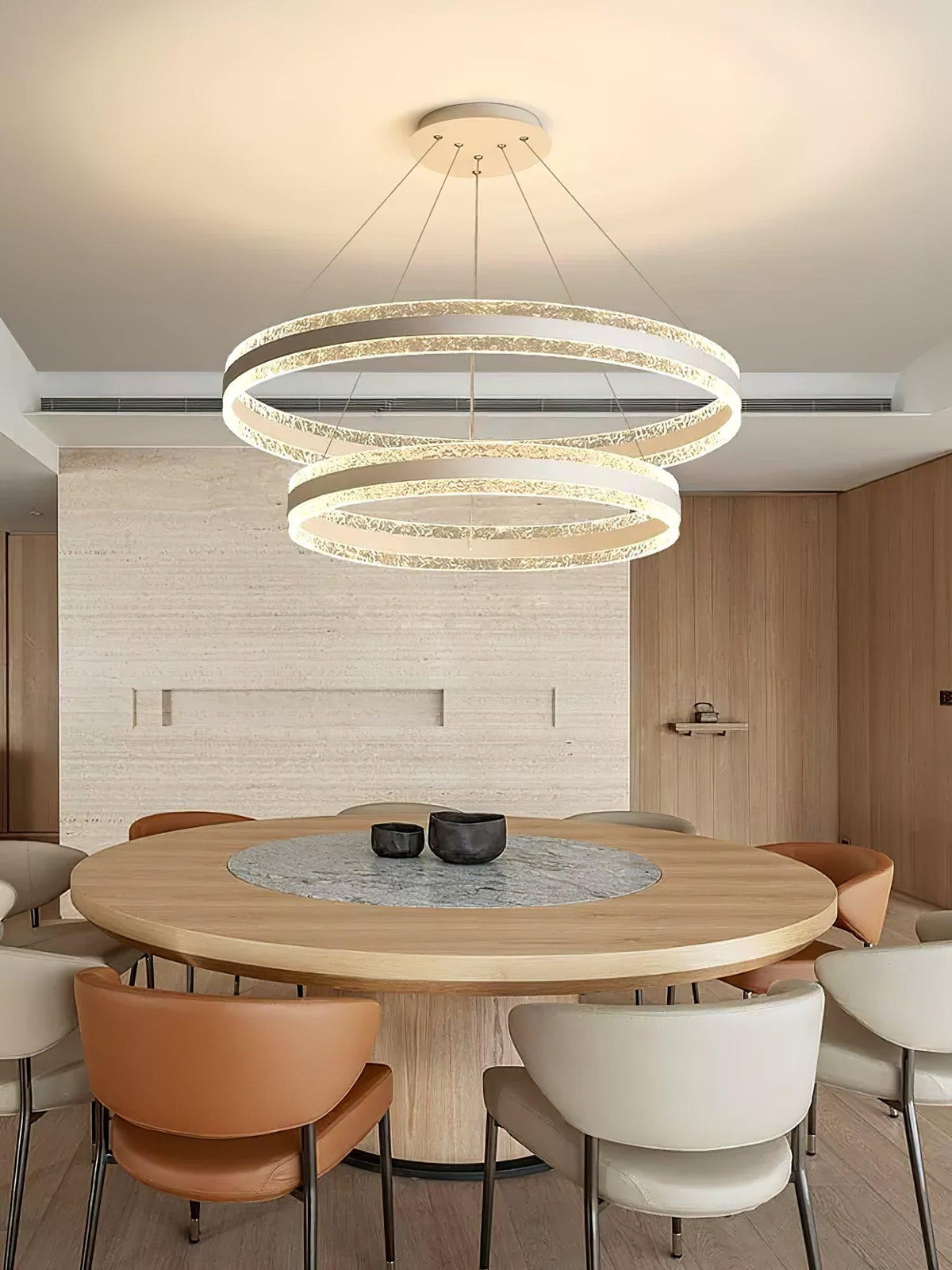 Aroxen lámpara colgante moderna LED círculo anillos