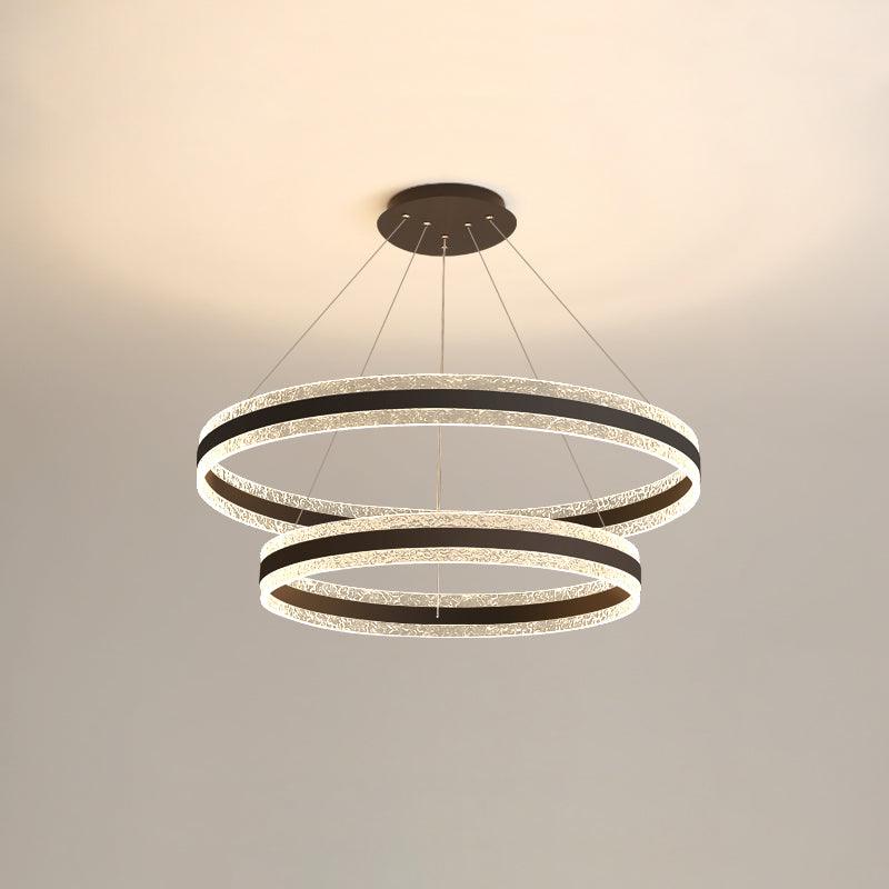 Aroxen lámpara colgante moderna LED círculo anillos