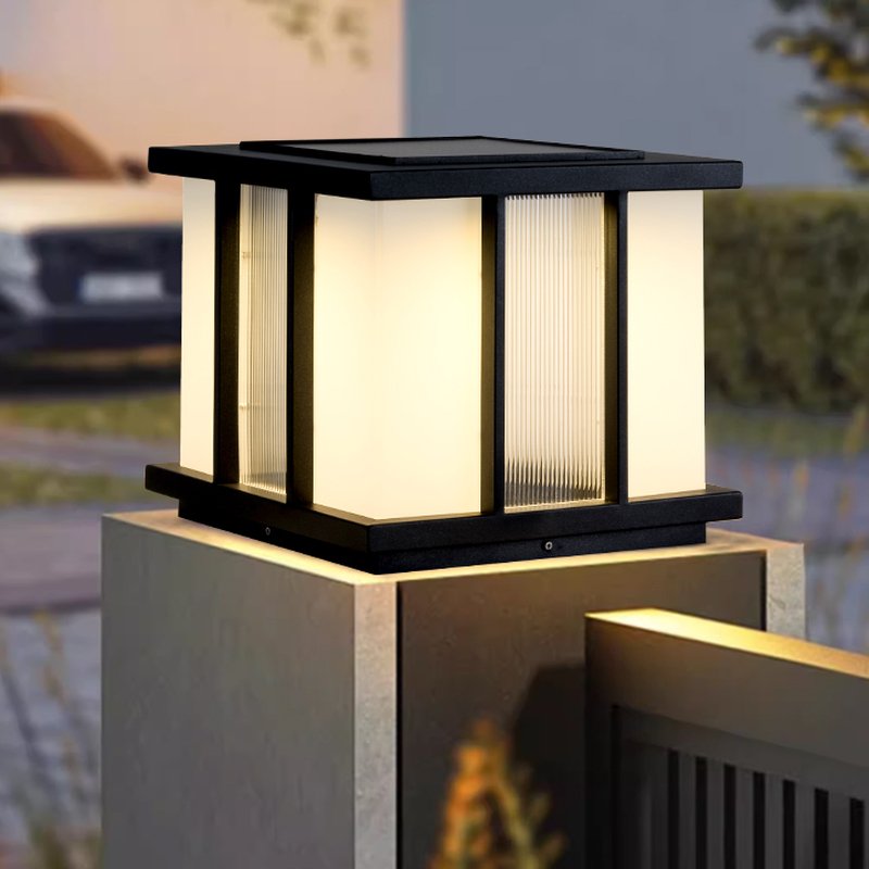 Rild luminaria exterior moderna de vidrio en cubo