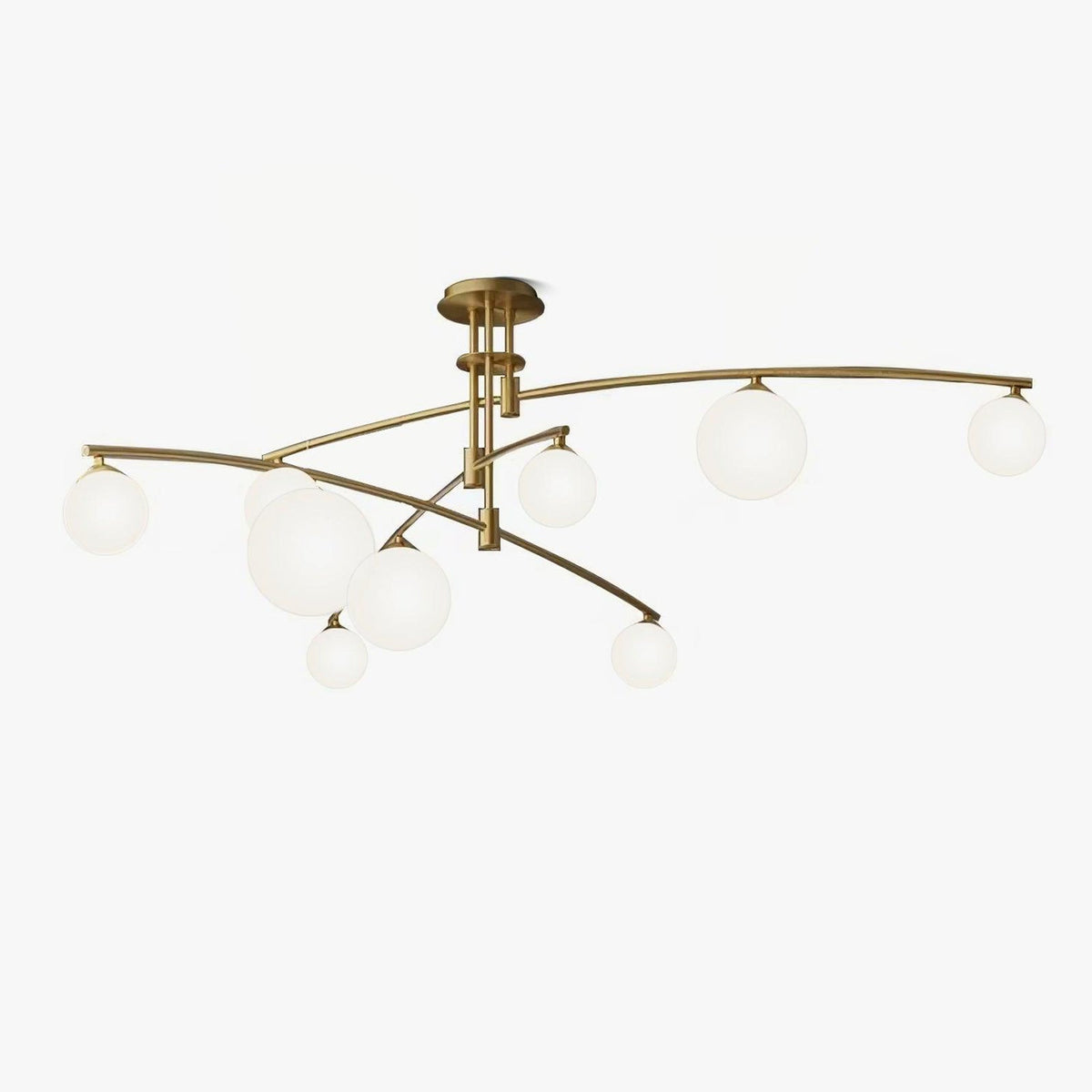 Dluxen lámpara de araña de brazo largo moderna 6-Light