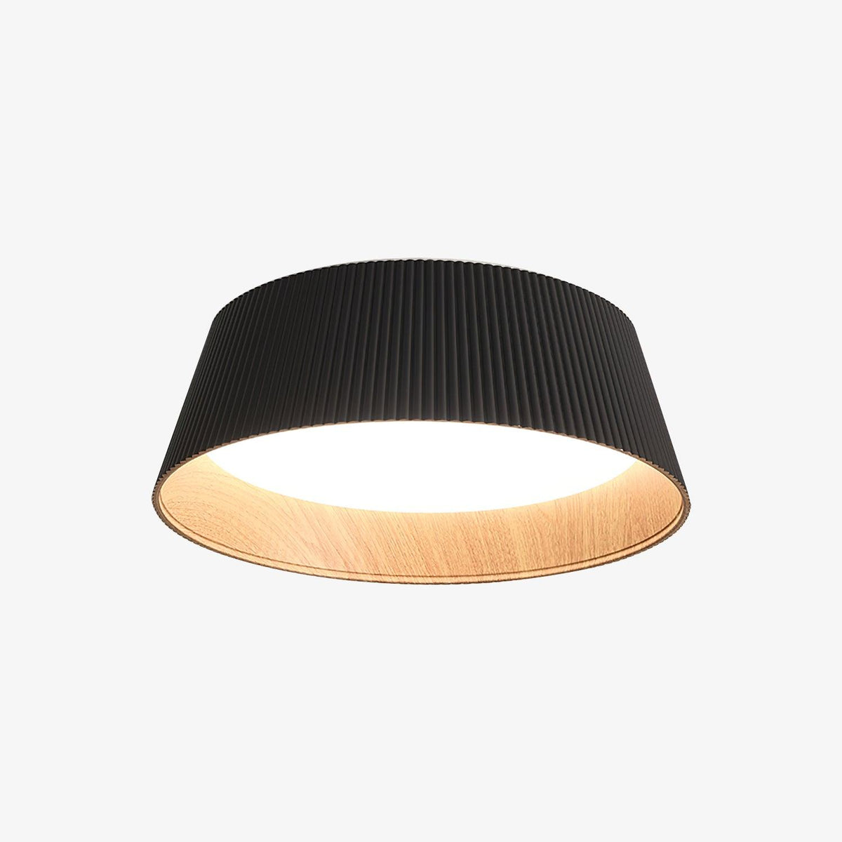 Rineia lámpara de techo tambor ribeteado madera elegante contemporáneo