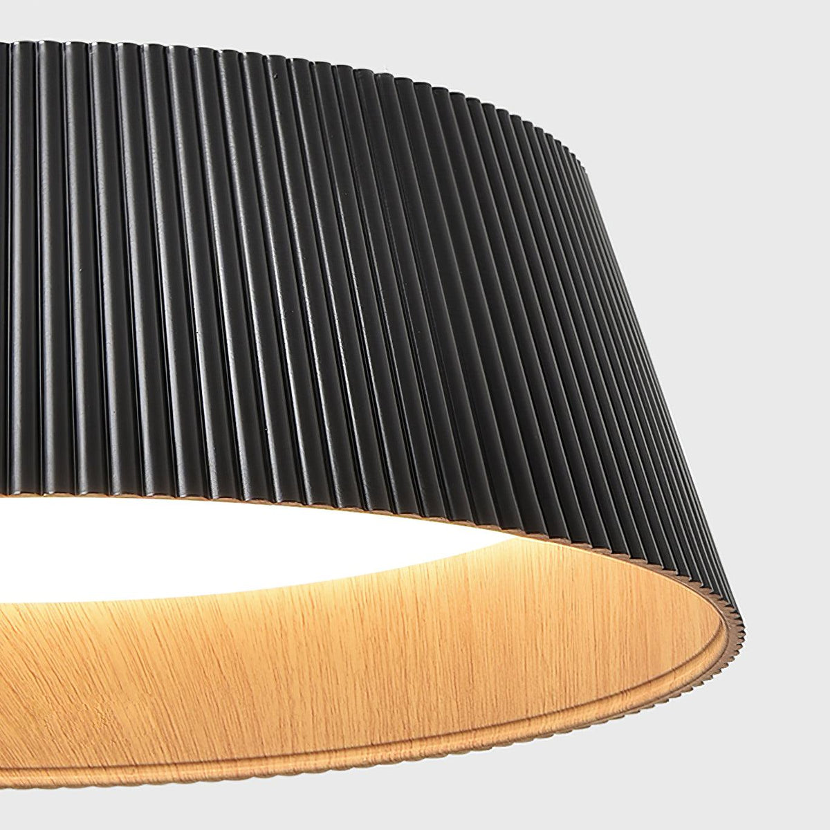 Rineia lámpara de techo tambor ribeteado madera elegante contemporáneo