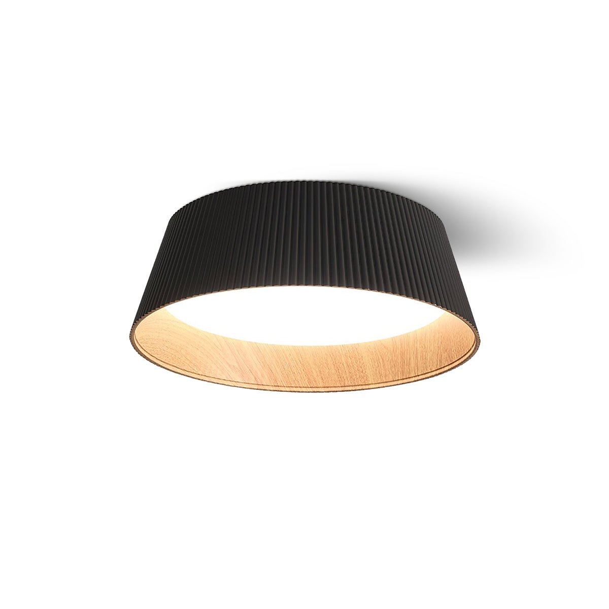Rineia lámpara de techo tambor ribeteado madera elegante contemporáneo