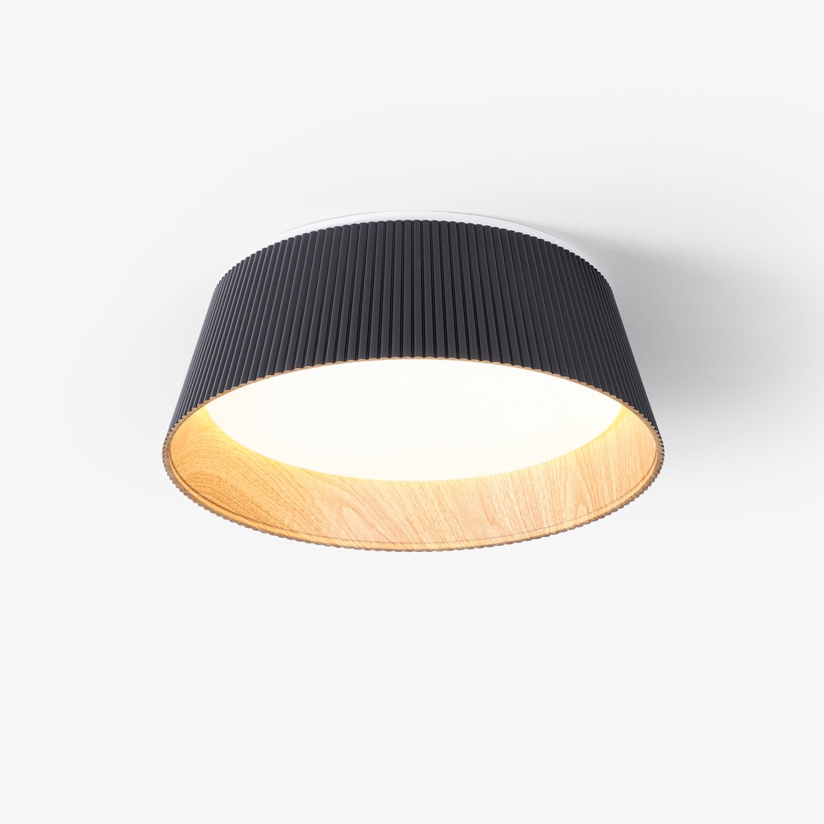 Rineia lámpara de techo tambor ribeteado madera elegante contemporáneo