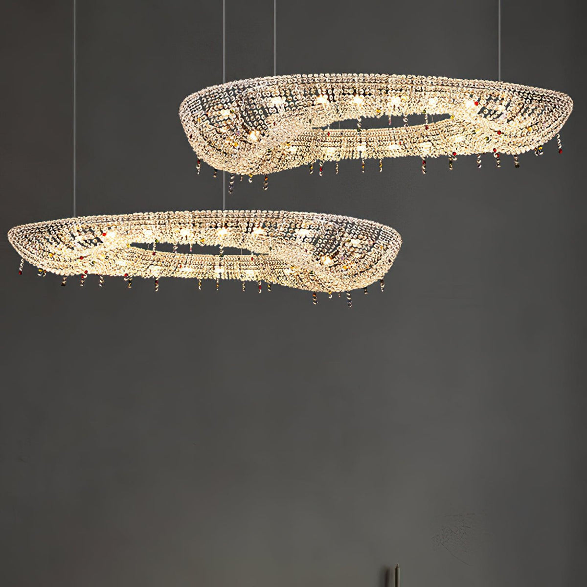 Bior lámpara colgante con detalles de cristal