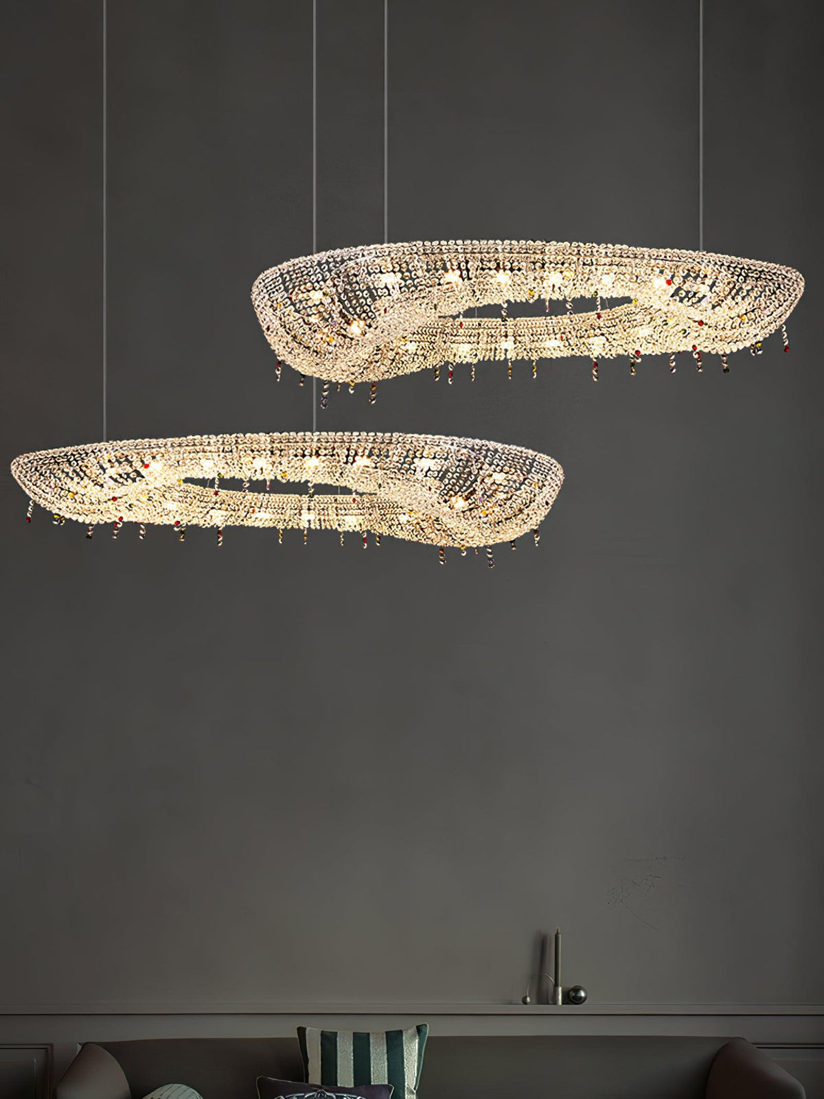 Bior lámpara colgante con detalles de cristal