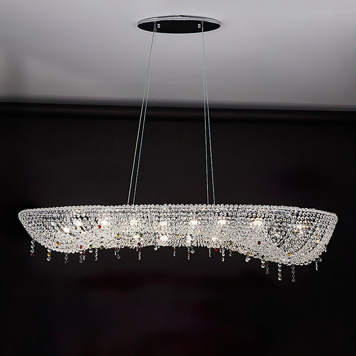 Bior lámpara colgante con detalles de cristal