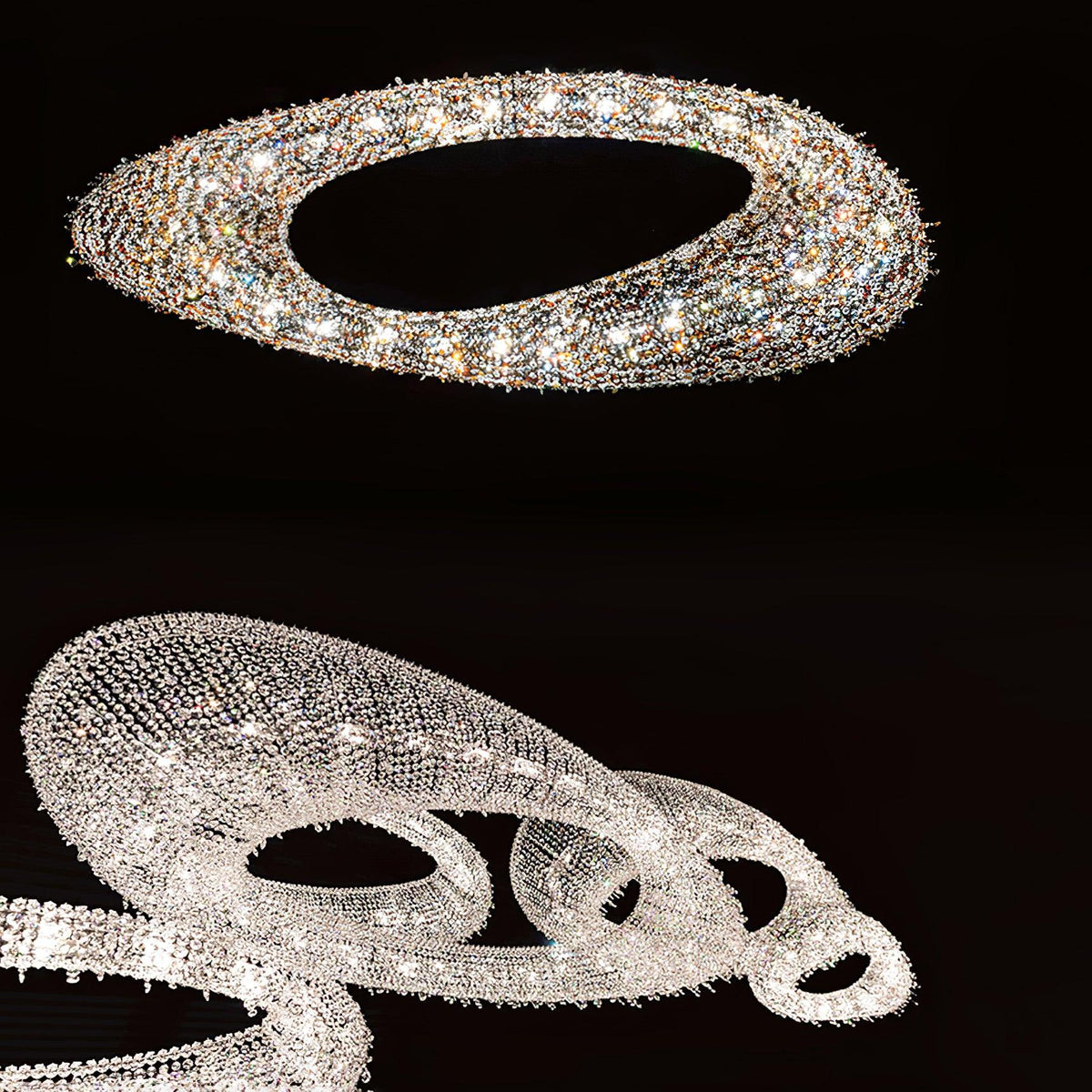 Bior lámpara colgante con detalles de cristal