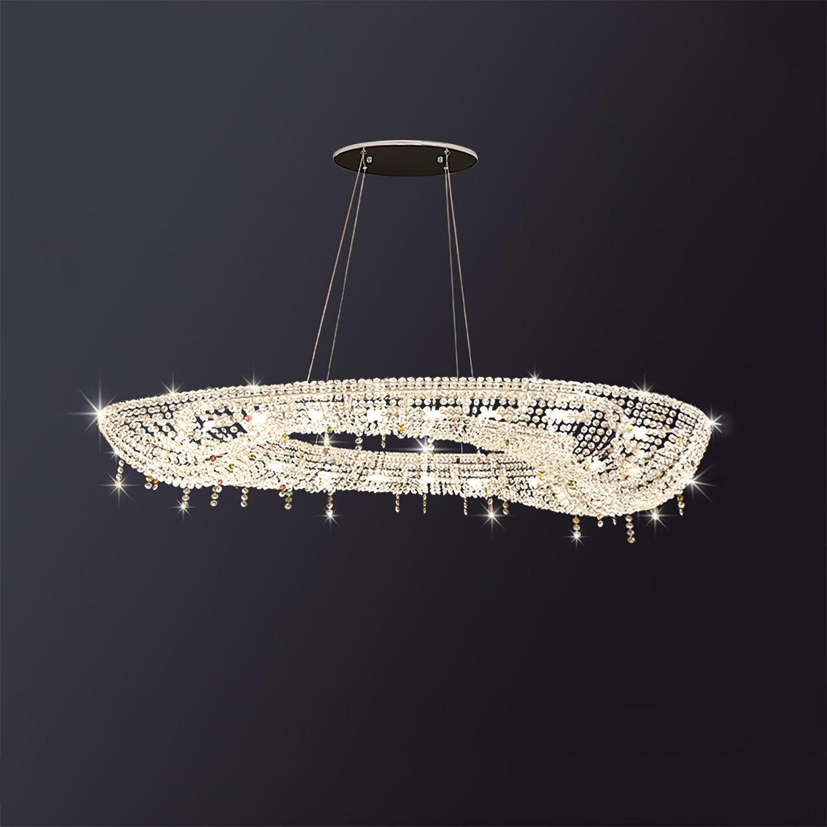 Bior lámpara colgante con detalles de cristal