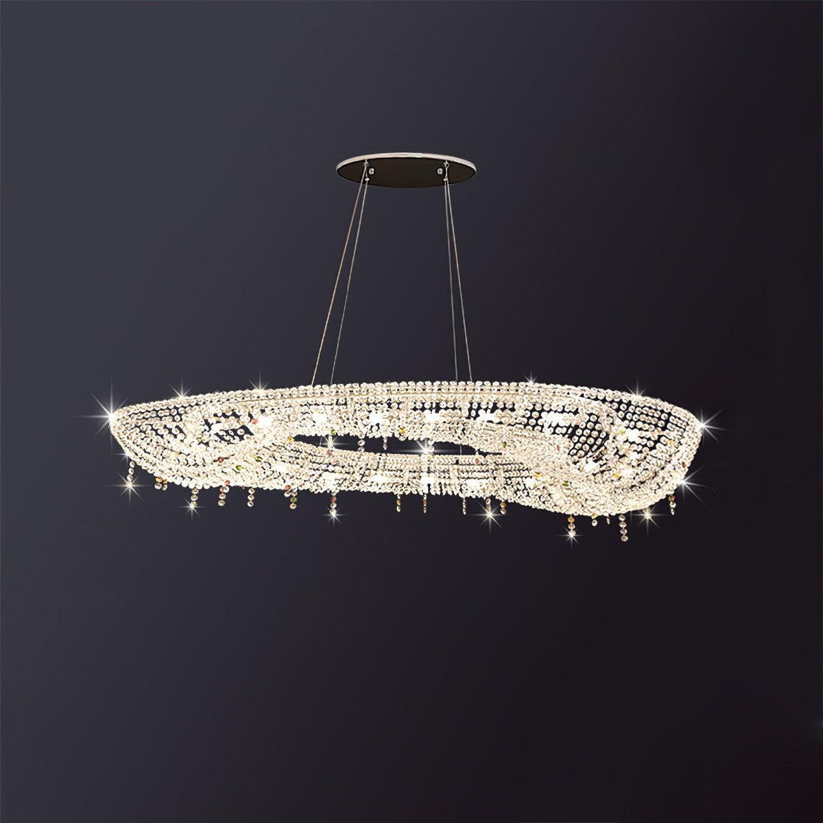 Bior lámpara colgante con detalles de cristal